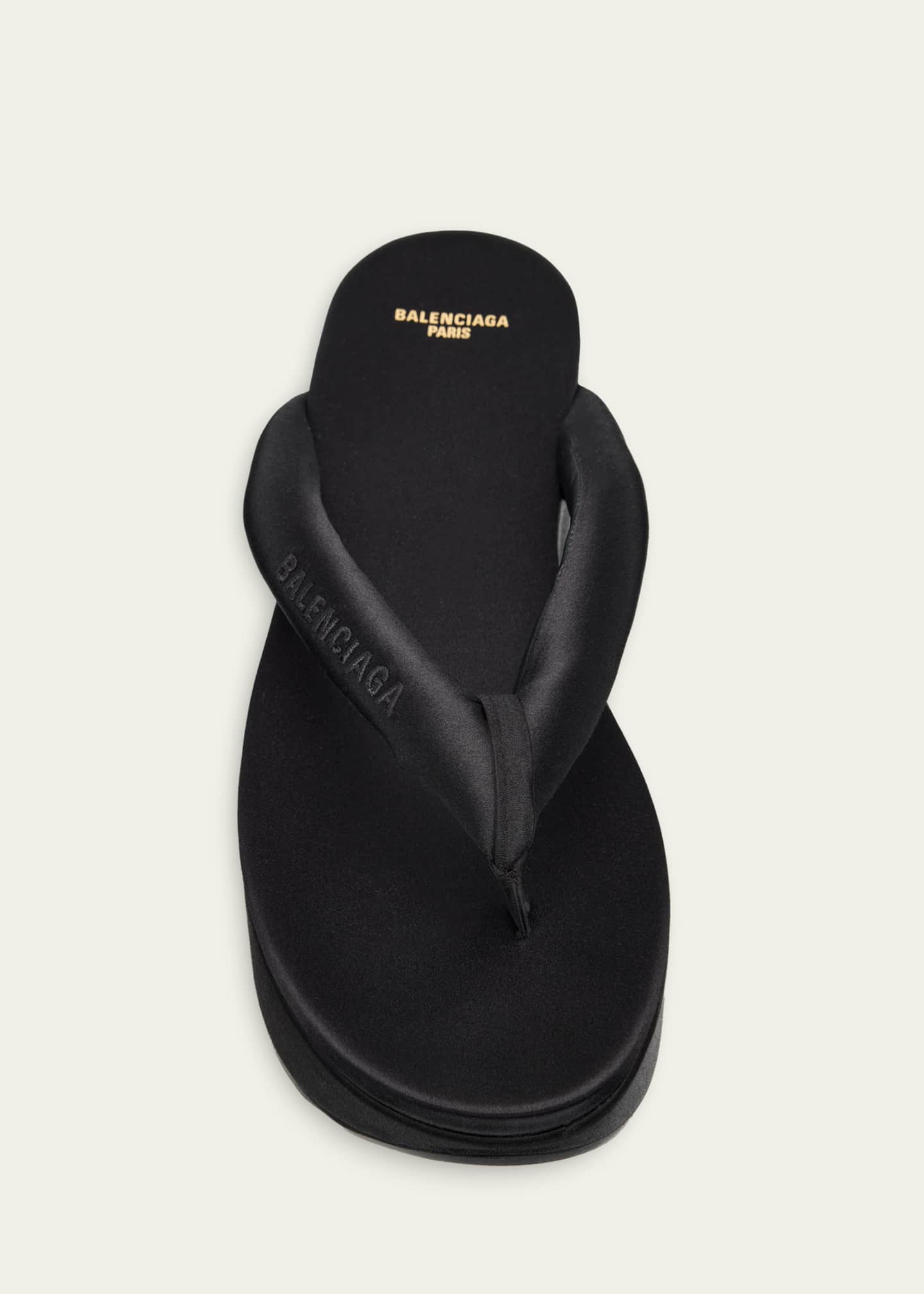Balenciaga 90mm Gaeta Satin Platform Thong Sandals - Bergdorf Goodman