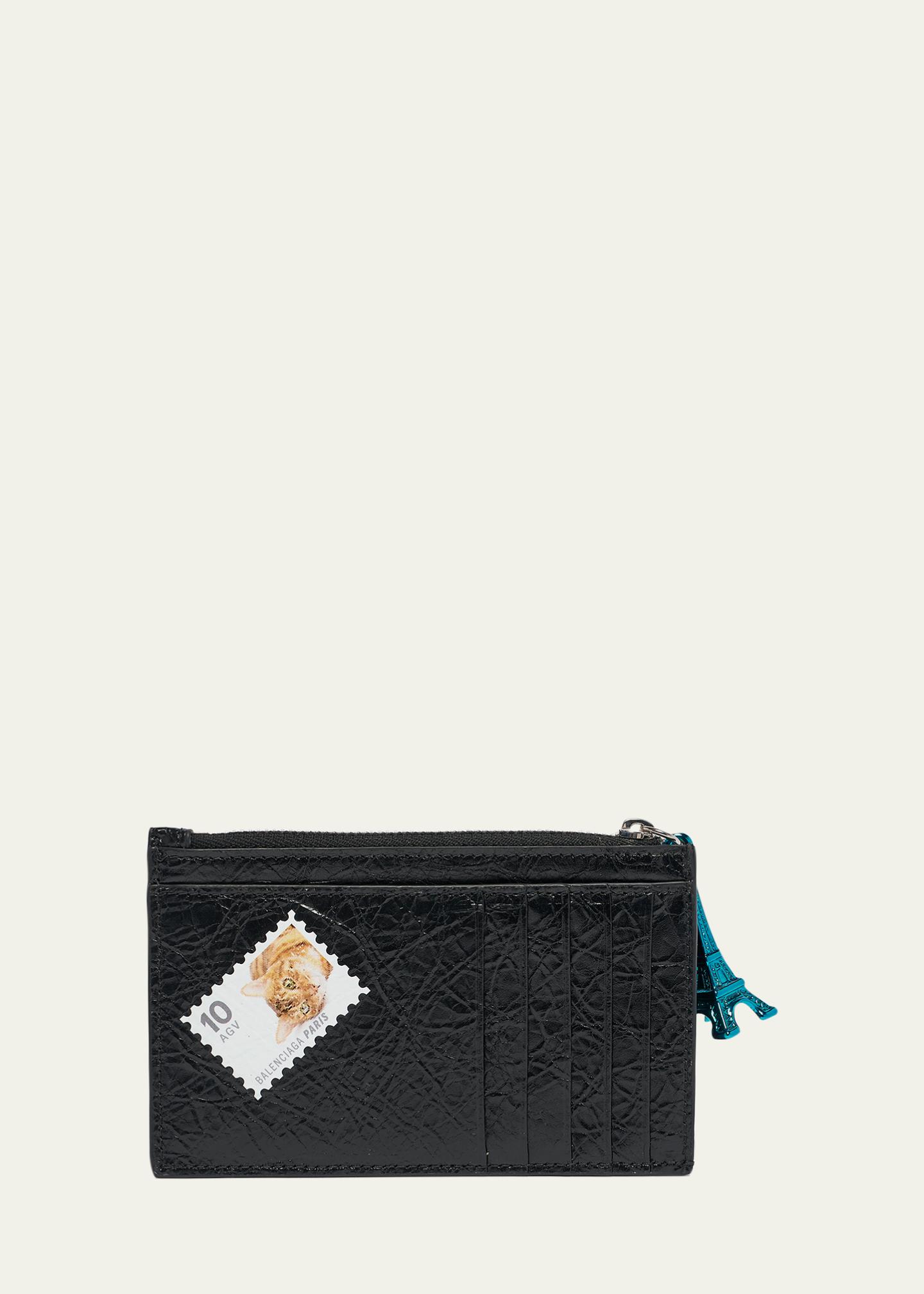 Balenciaga Men's Mail Artwork Cash Long Coin Card Holder