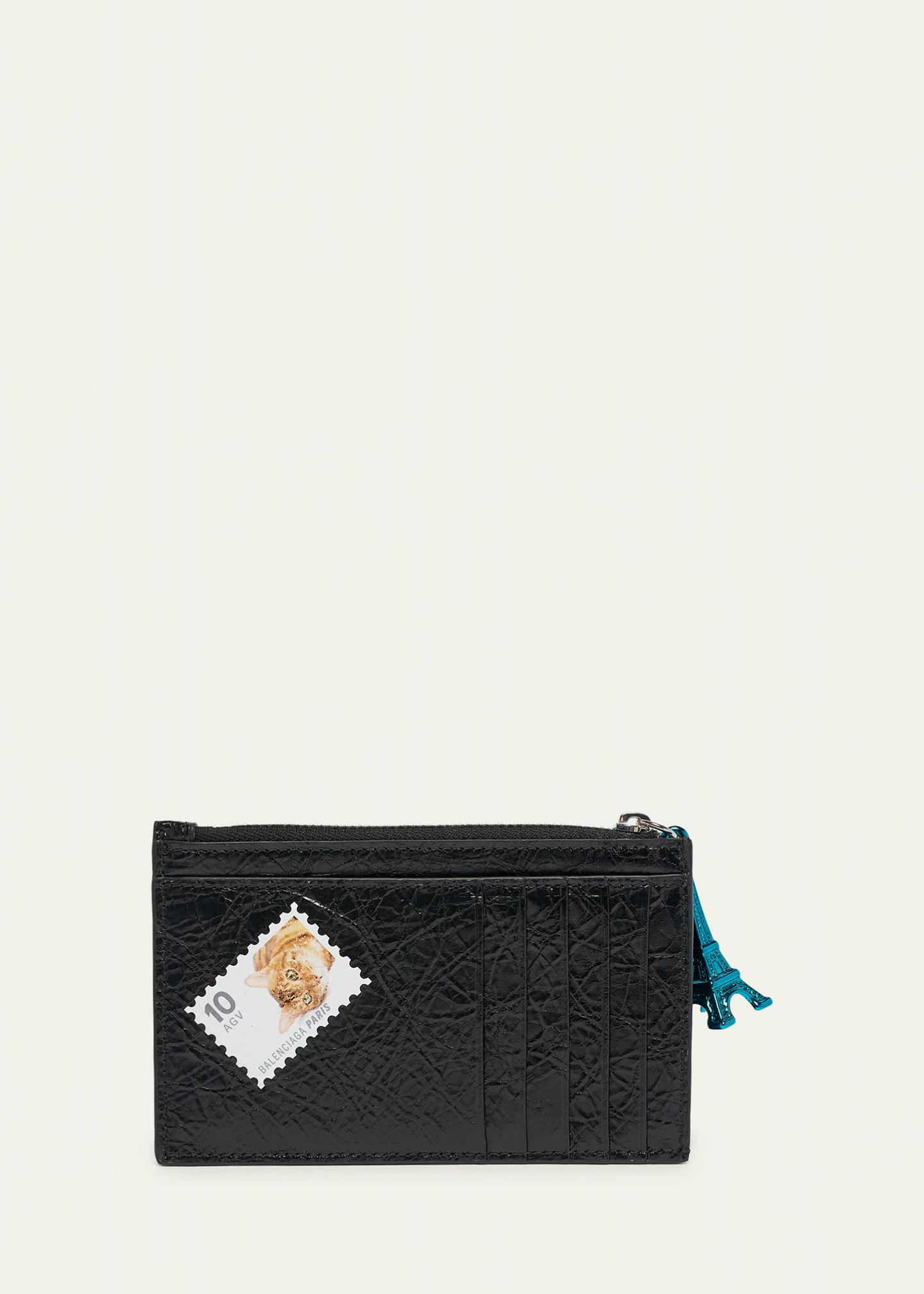 Balenciaga Men's Mail Artwork Cash Long Coin Card Holder