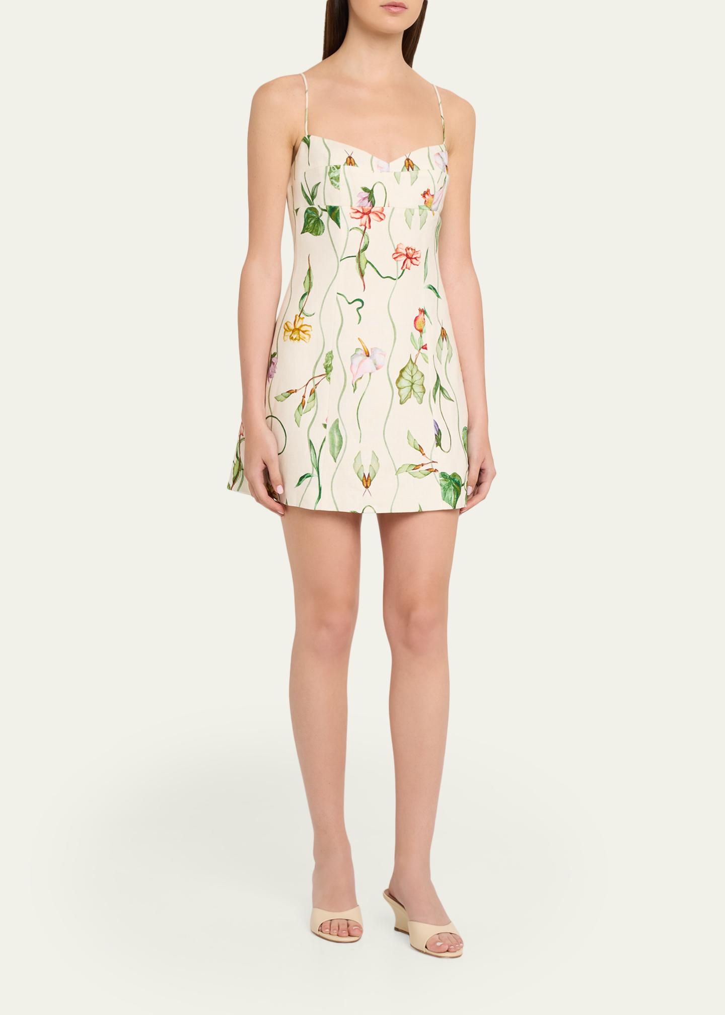 Cara Cara Cherry Linen Mini Dress - Bergdorf Goodman