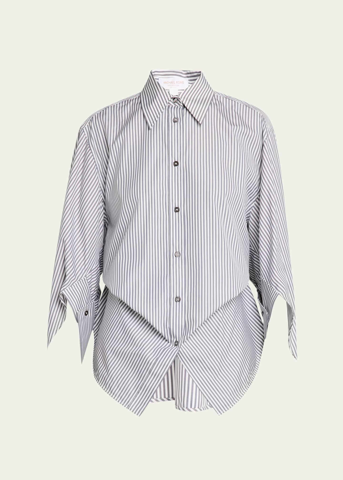 kors dress shirt Michael Men's Regular Fit Button Down Brown Blue XXL  Bristol Apparel Co Back yoke for contoured comfort Michael Kors Collection Split-Sleeve Satin