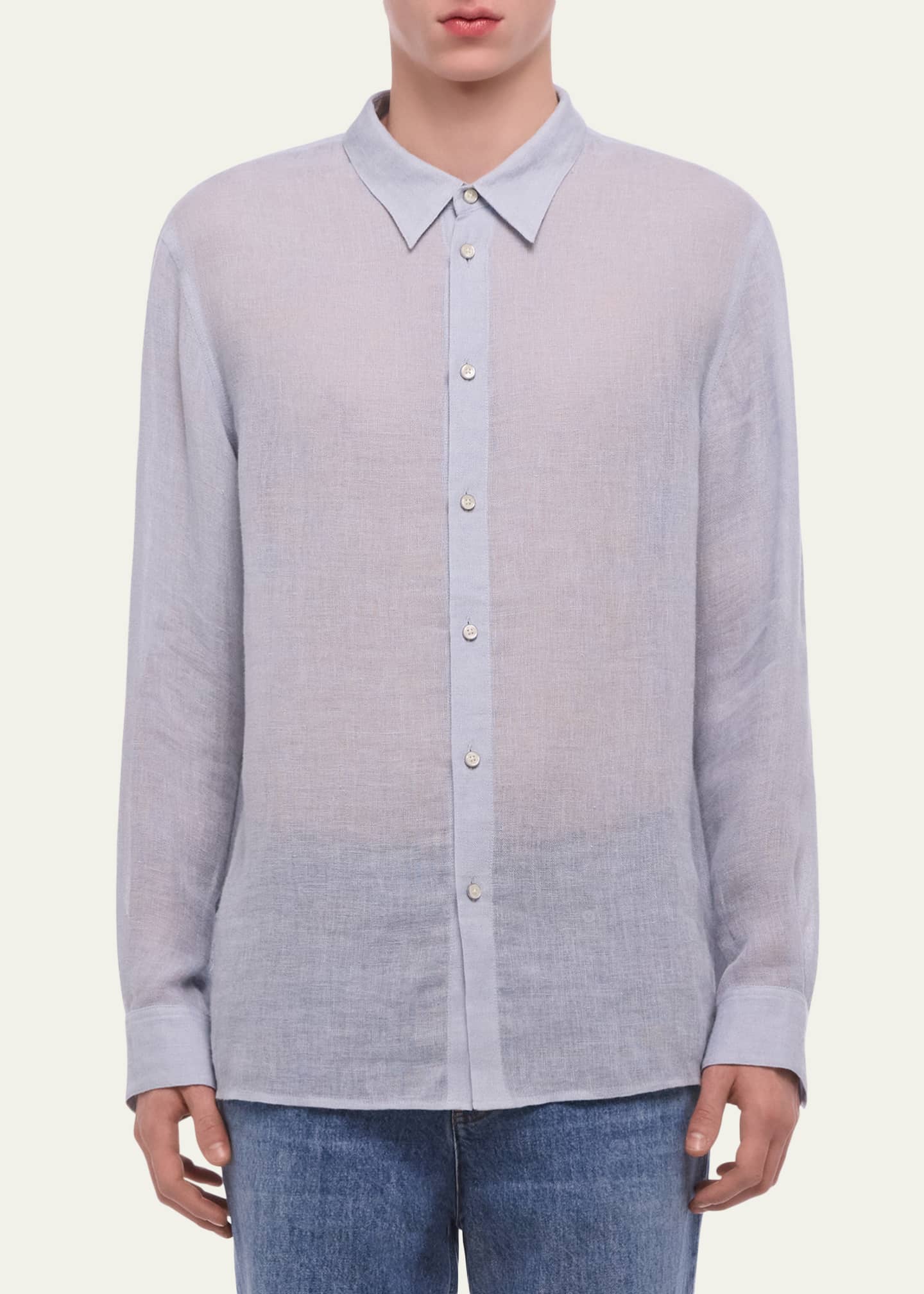 Helmut Lang Men's Relaxed Fit Linen Button-Down Shirt - Bergdorf