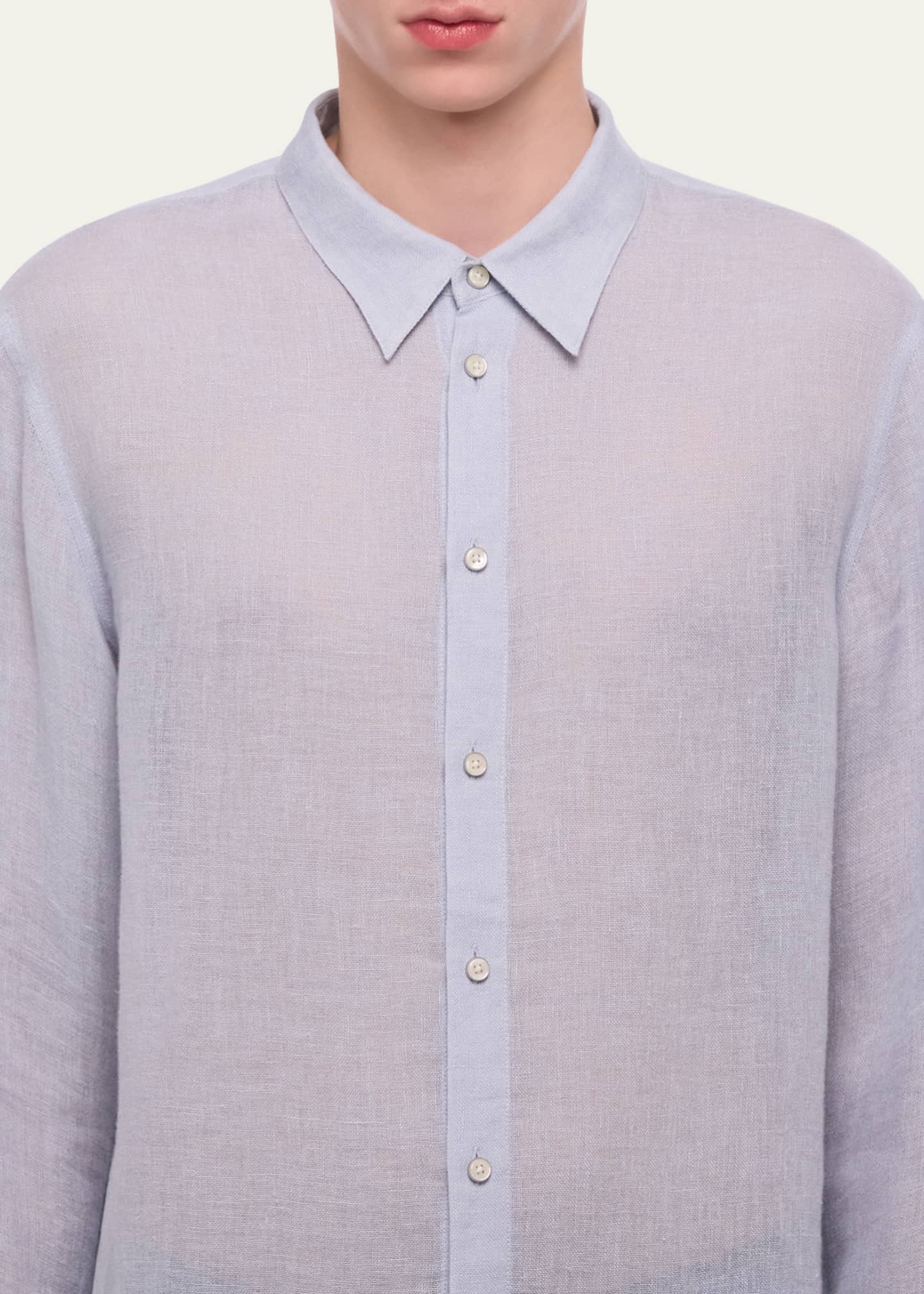Helmut Lang Men's Relaxed Fit Linen Button-Down Shirt - Bergdorf