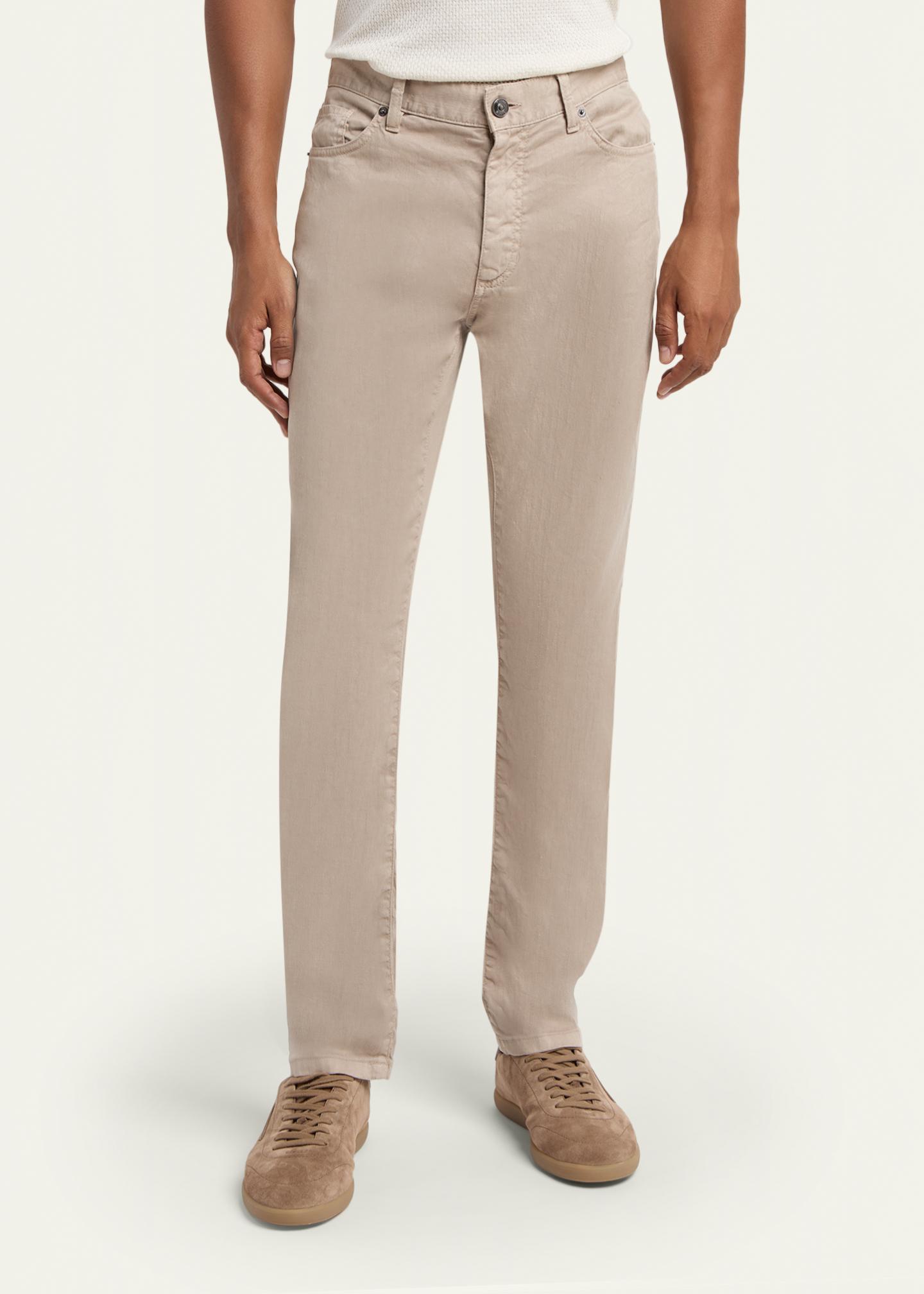 ZEGNA City Stretch Cotton-Linen Jeans - Bergdorf Goodman