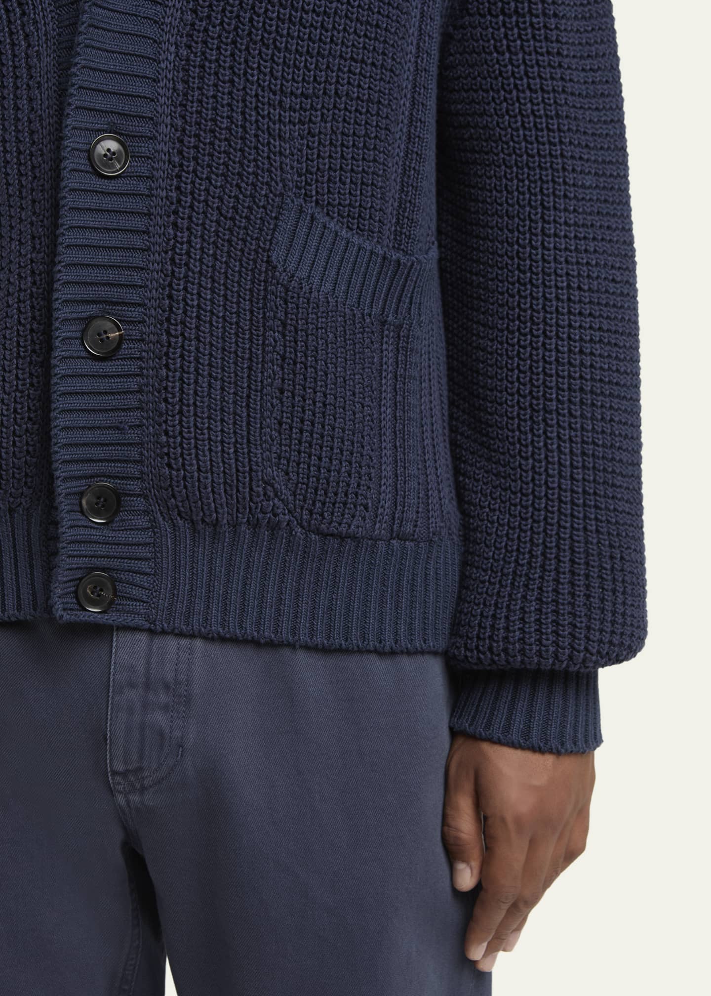 ZEGNA Men's Cotton and Silk Knit Cardigan - Bergdorf Goodman