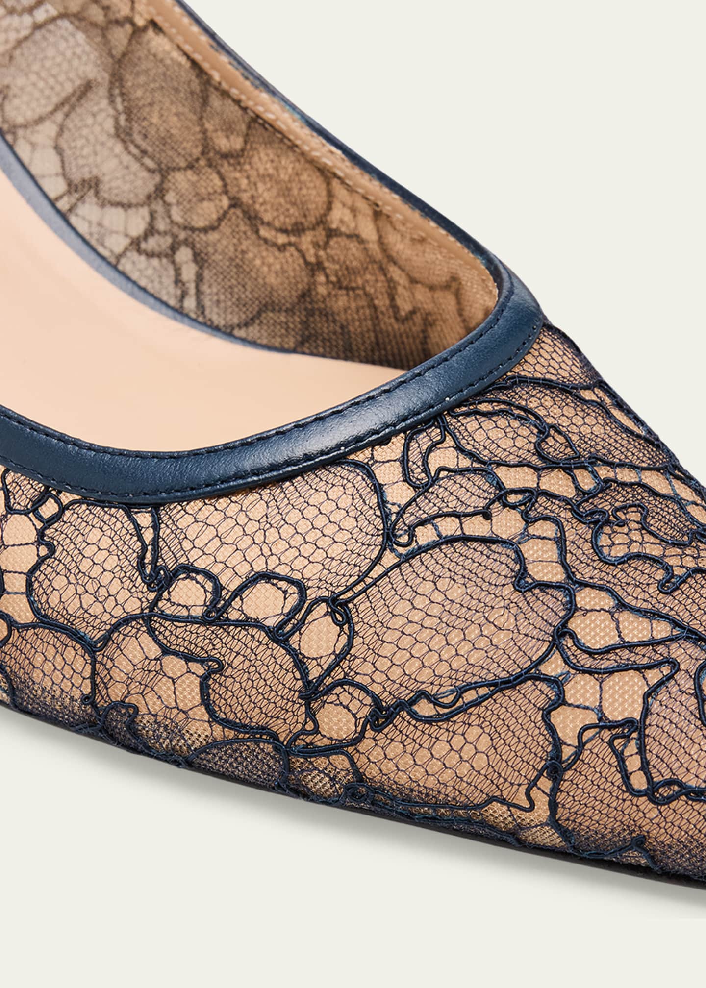 Stuart Weitzman 50mm Stuart Power Lace Pumps - Bergdorf Goodman