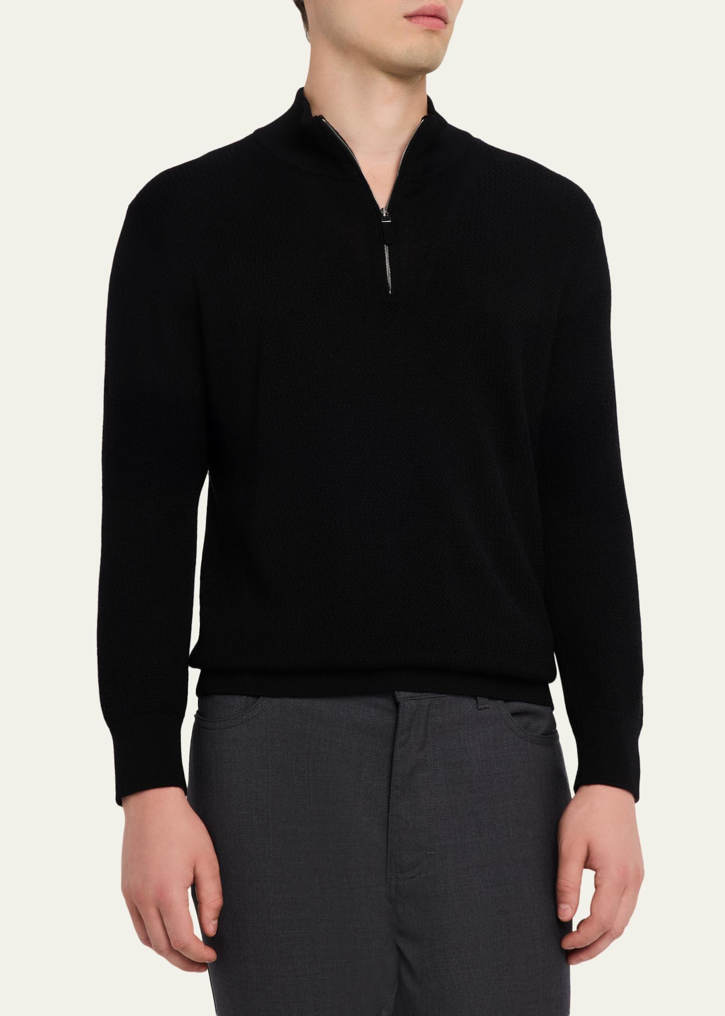 ZEGNA Men's Cashmere Knit Quarter-Zip Sweater - Bergdorf Goodman