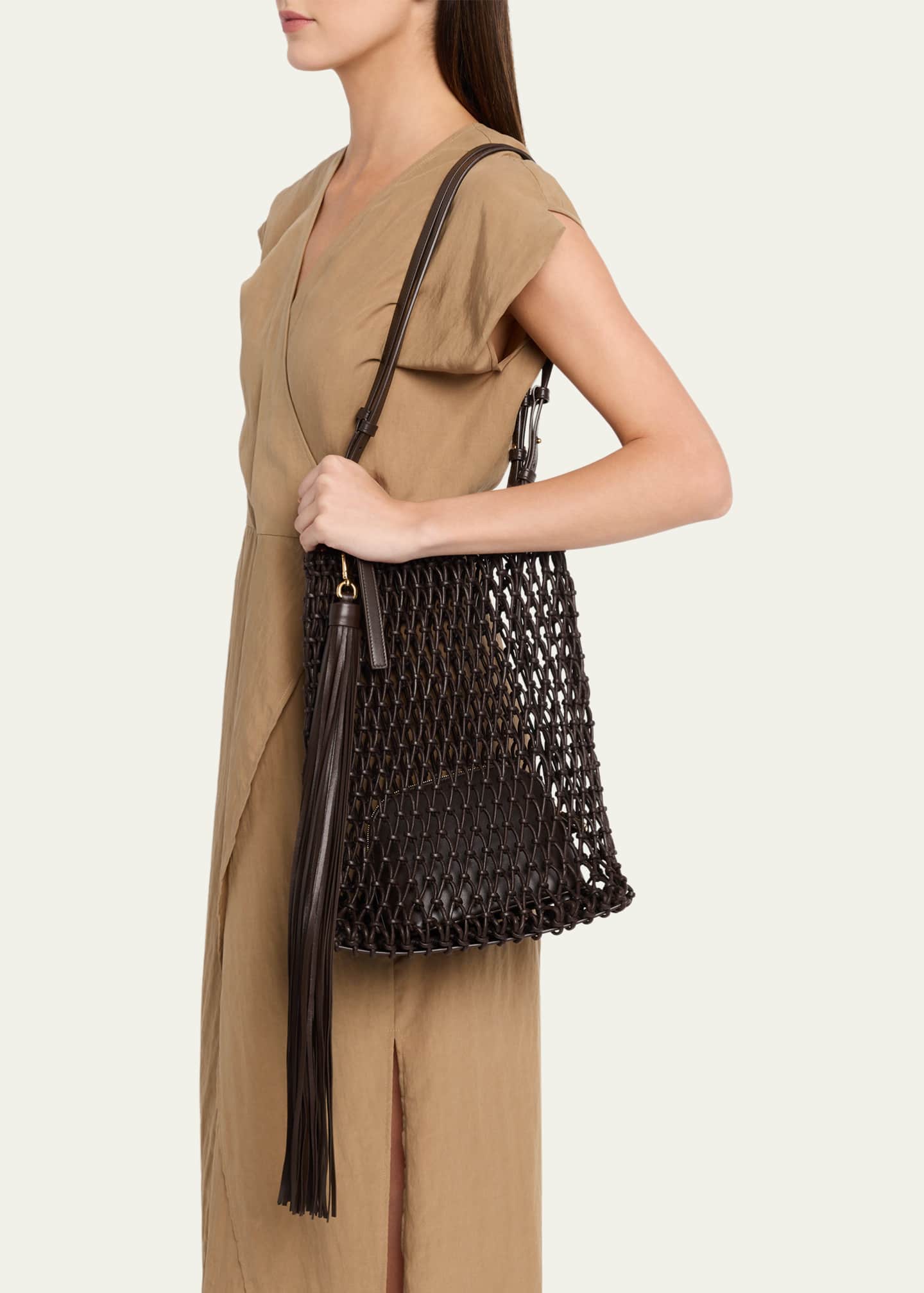 Michael Kors Loli Cotton Macrame Shoulder Bag - Bergdorf Goodman
