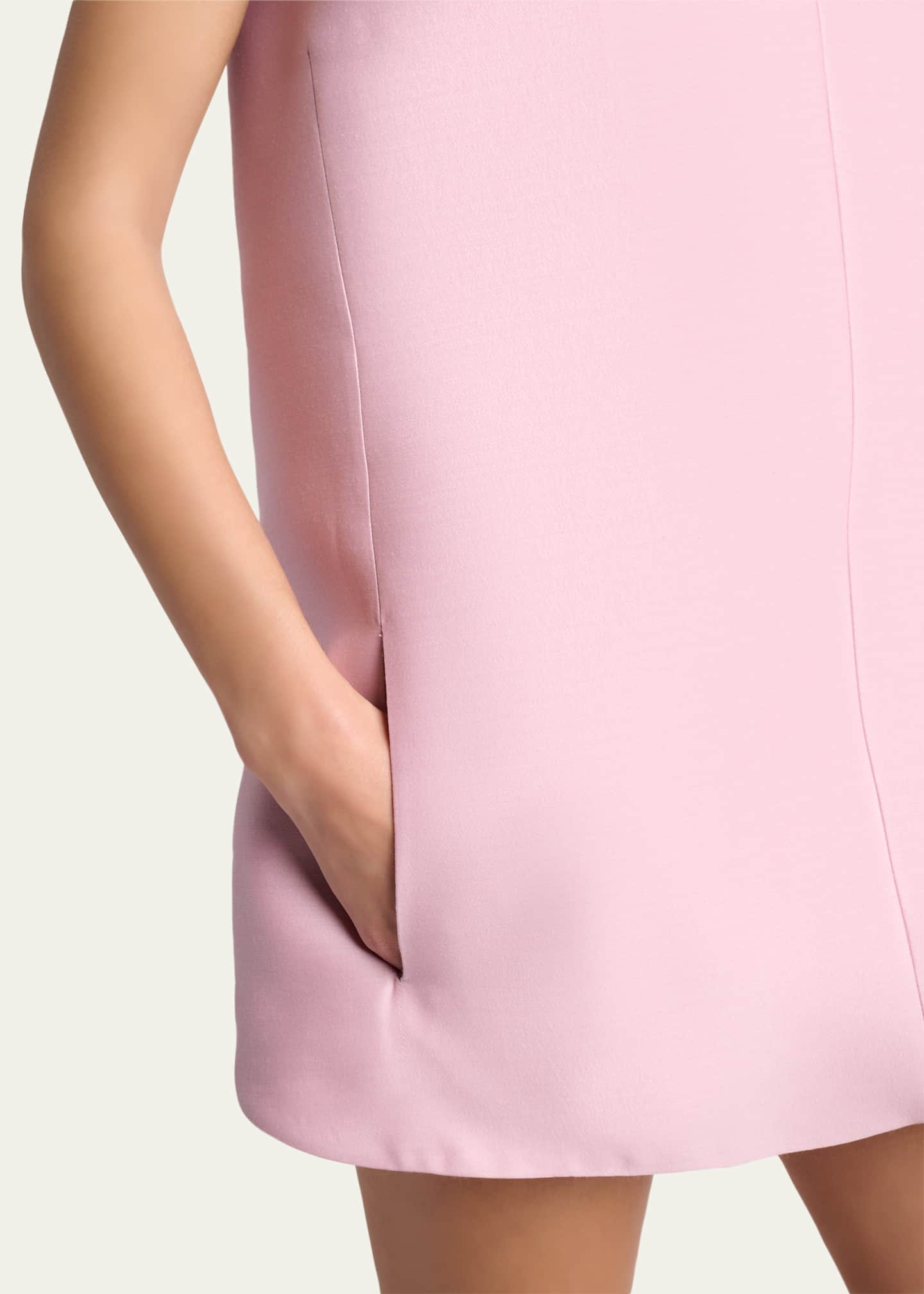 Balenciaga Women's Wool & Silk Faille Minidress - Pink - Mini Dresses