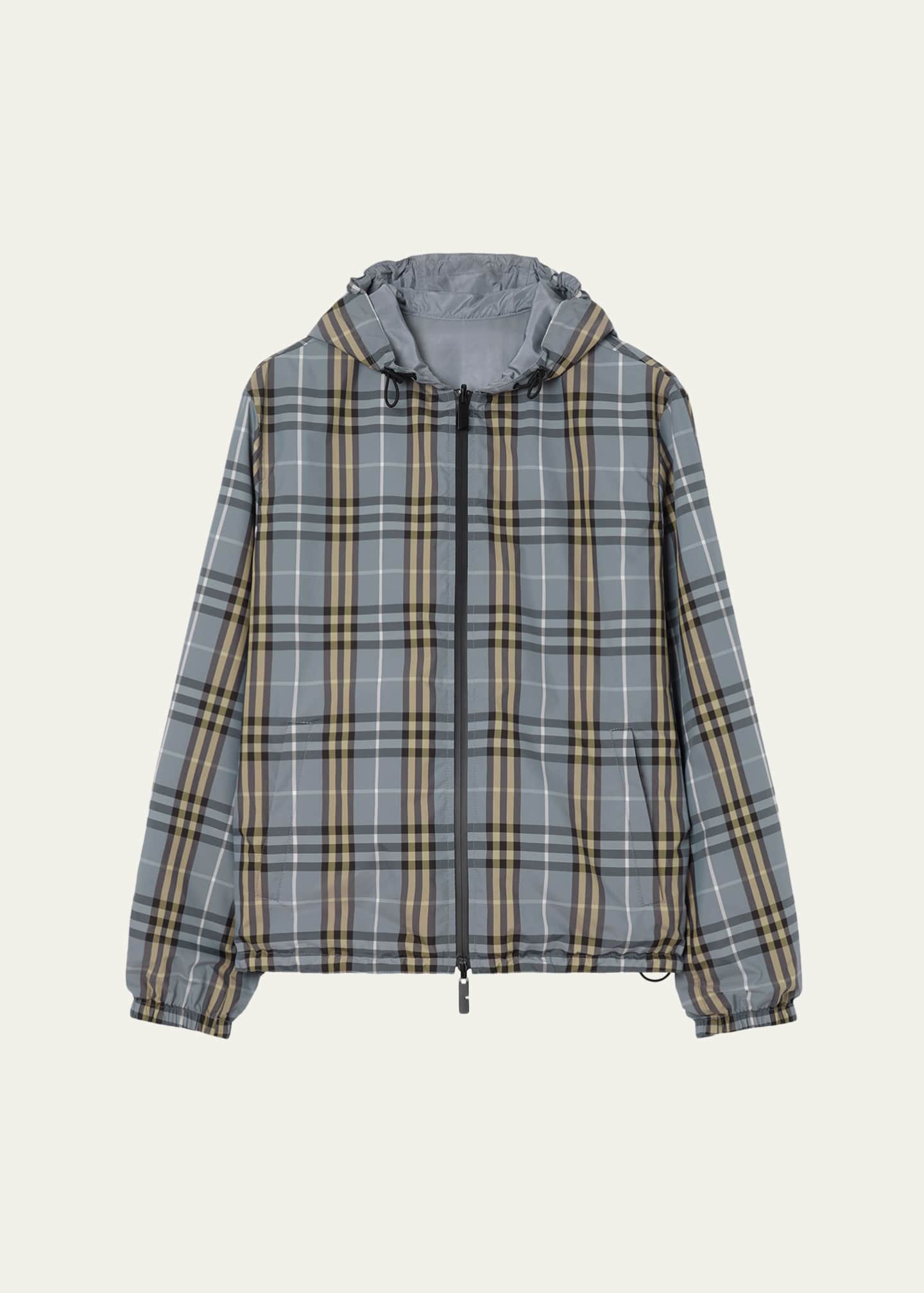 Burberry Men's Reversible Check Hooded Jacket - Bergdorf Goodman