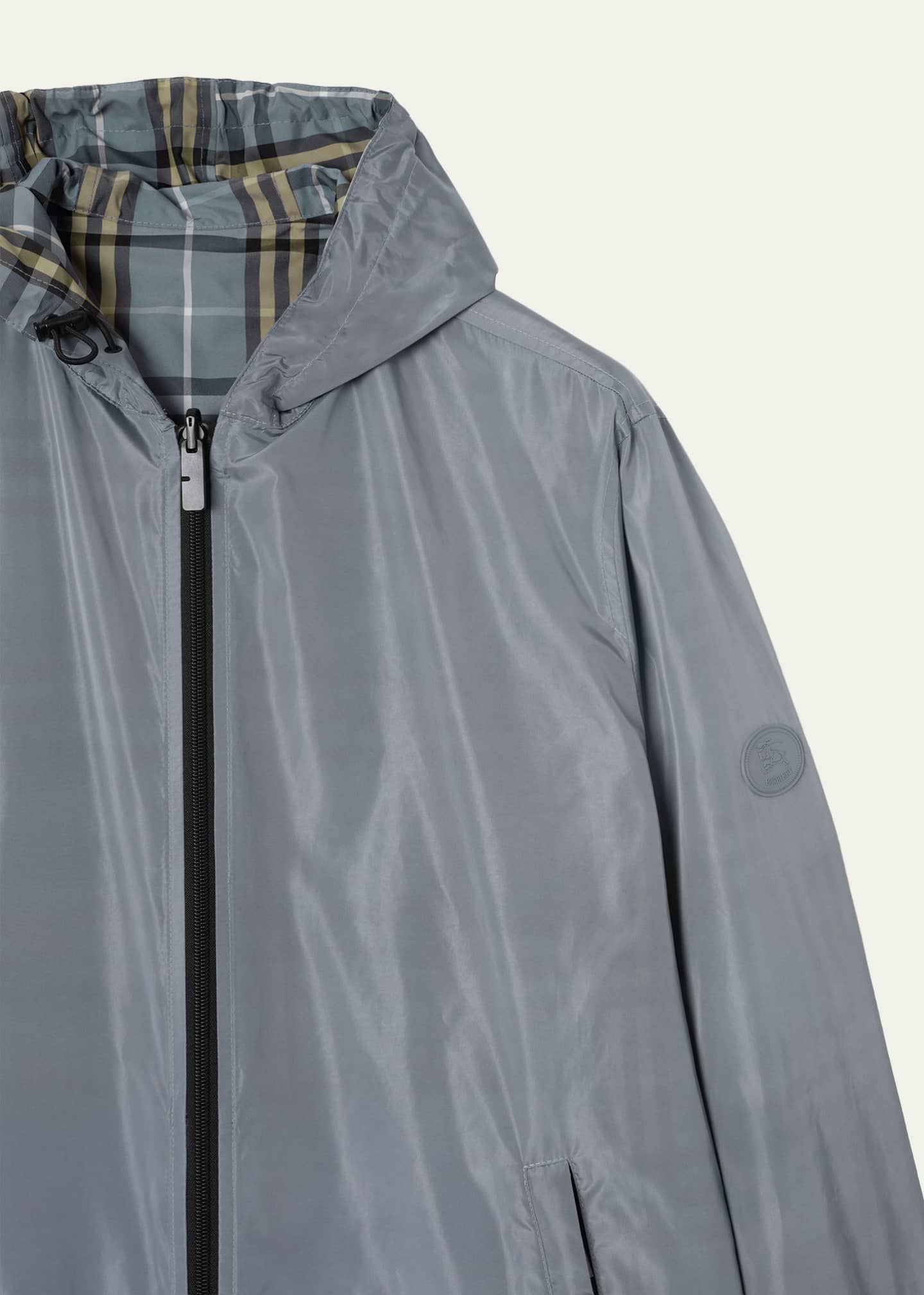 Burberry Men's Reversible Check Hooded Jacket - Bergdorf Goodman
