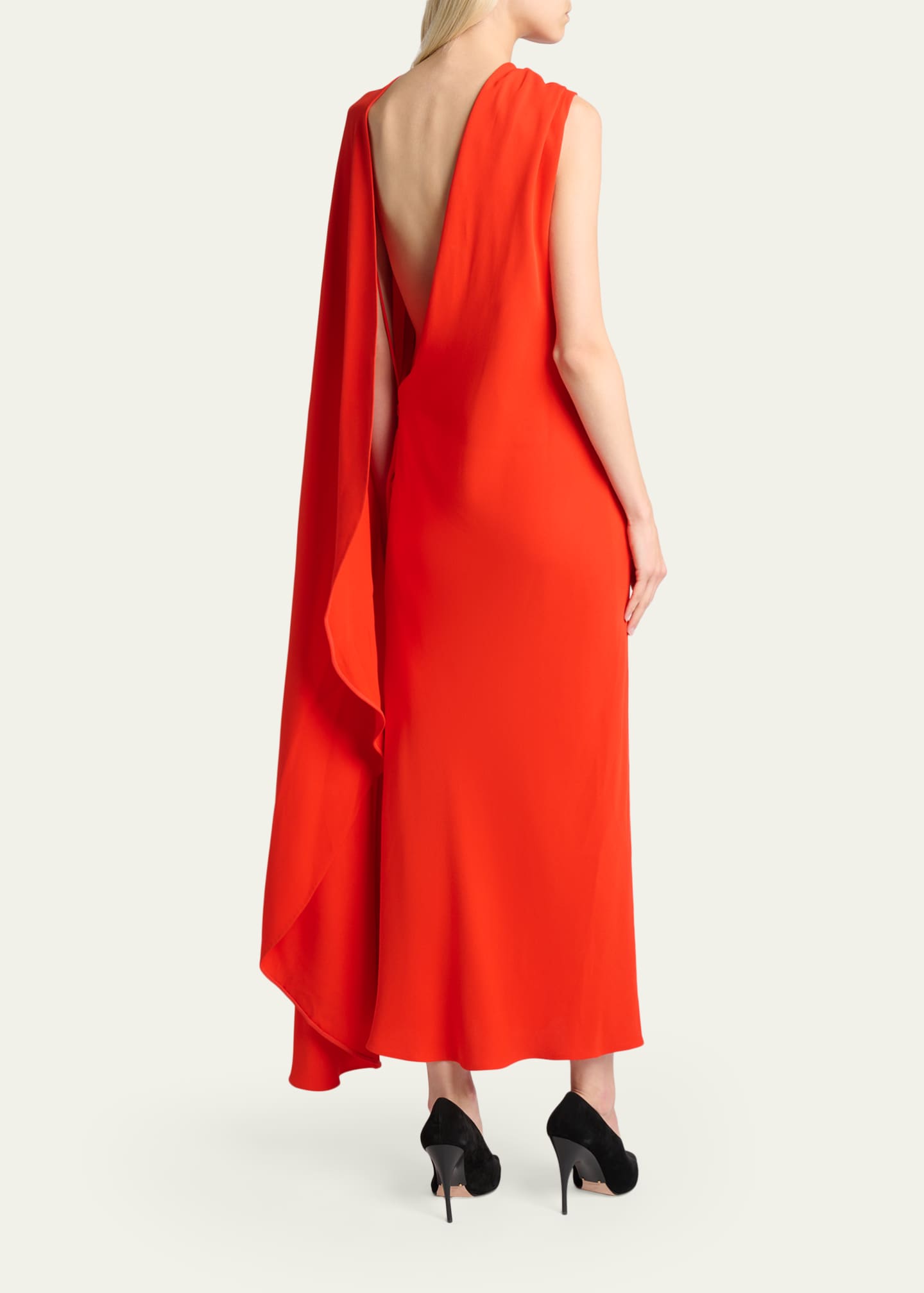 balenciaga silk wrap dress Women's Wrap Dress in Black
