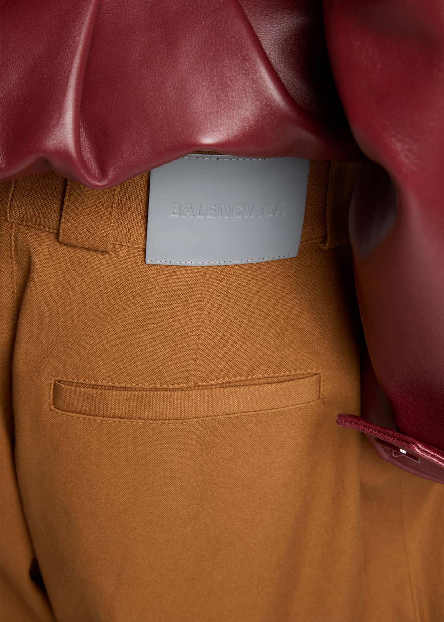 Balenciaga Pleated Barrel-Leg Ankle Bermuda Pants - Bergdorf Goodman