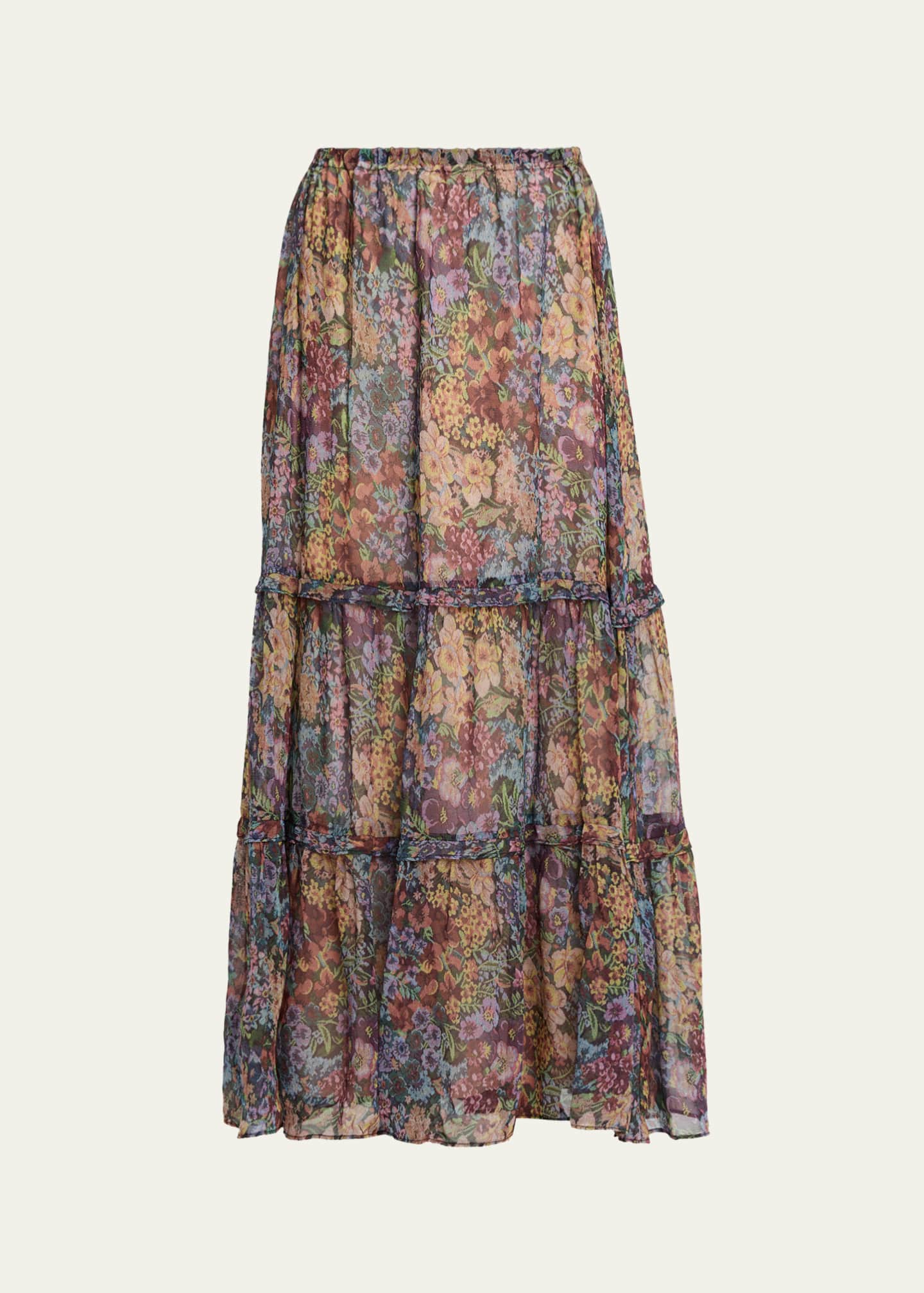 値下げ　セシリーバンセンEmbroidered Maxi Skirt Kobi Halperin Clea Floral Maxi Skirt - Bergdorf Goodman