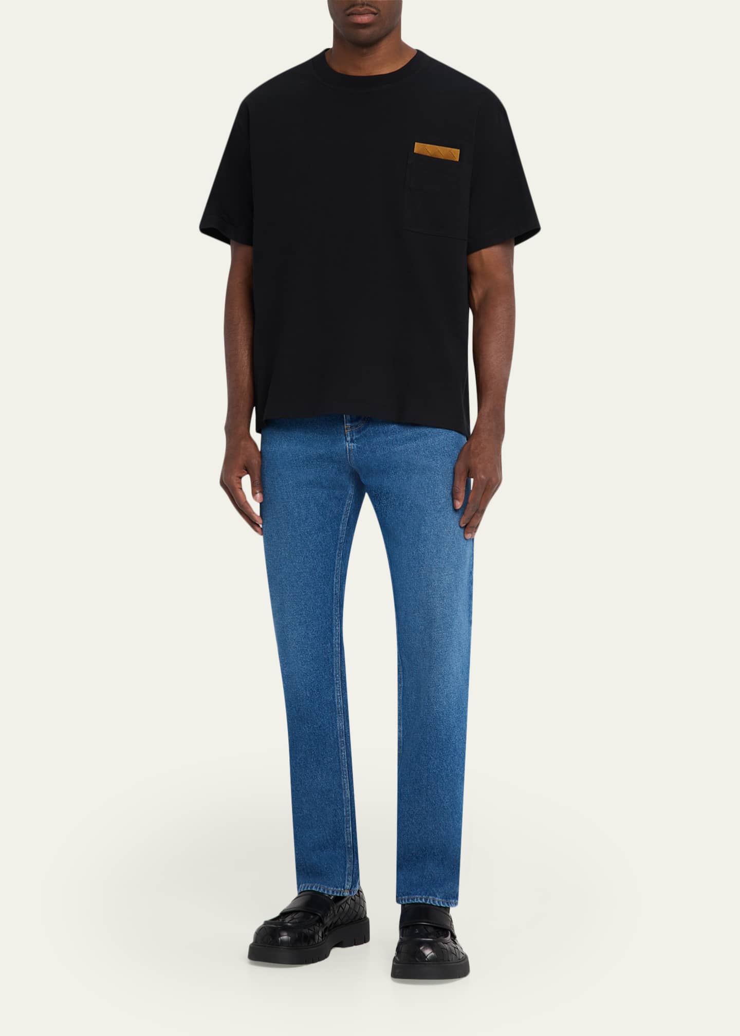 BOTTEGA VENETA ダークブルーデニム Bottega Veneta Men's Straight-Leg Denim Jeans - Bergdorf Goodman