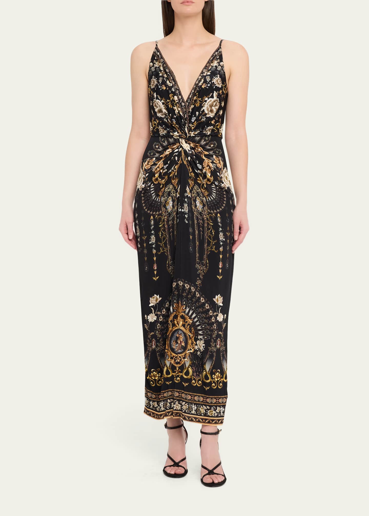 Camilla Flamenco Folklore Strappy Twist-Front Dress - Bergdorf Goodman