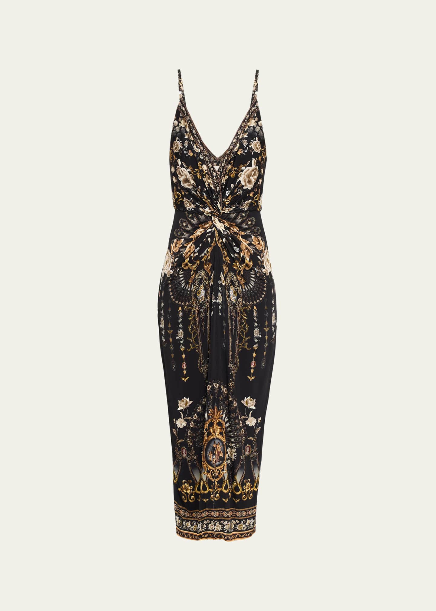 Camilla Flamenco Folklore Strappy Twist-Front Dress - Bergdorf Goodman