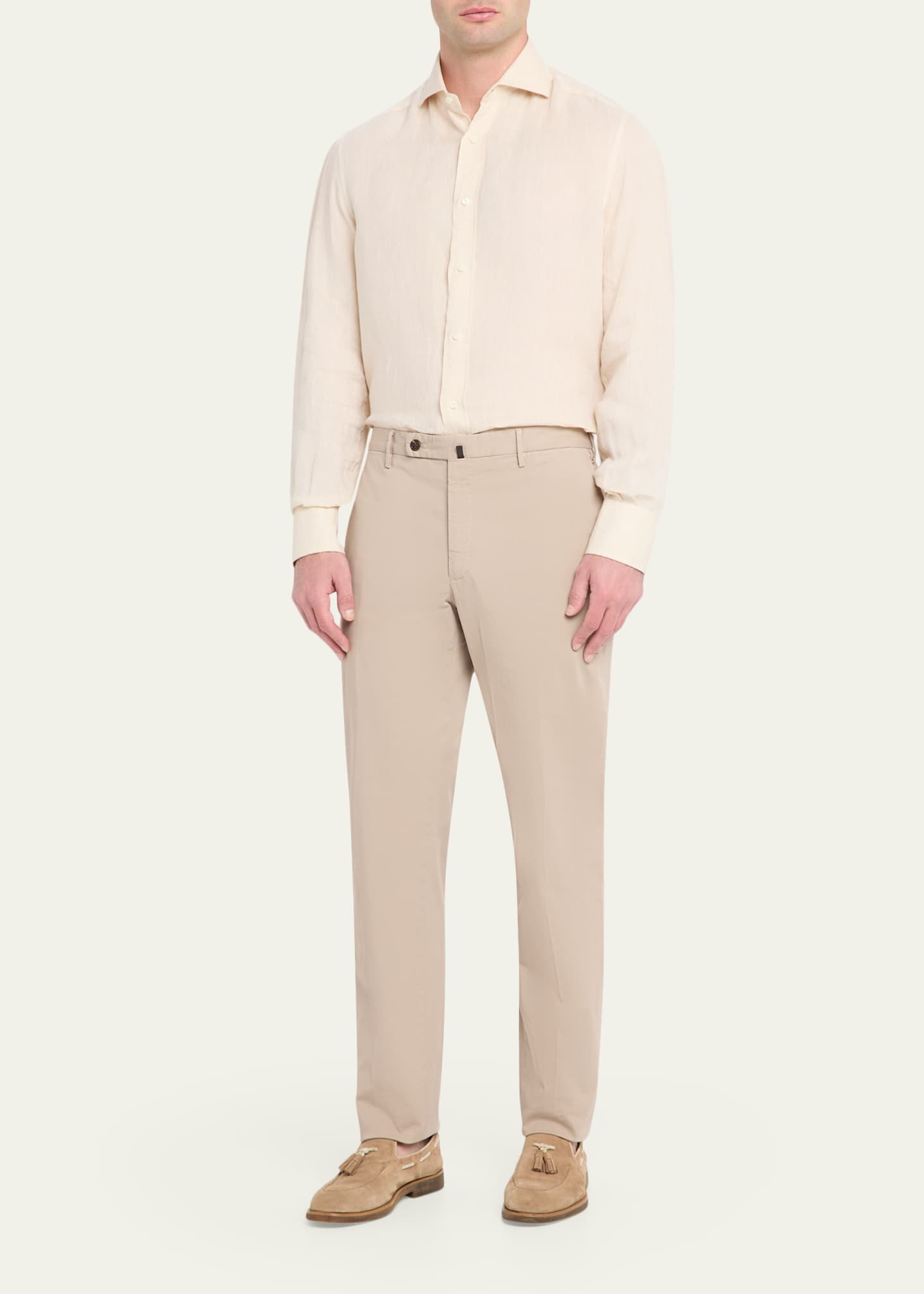 cotton dress trousers Azazie Carter Tan Linen Blend Slim Men's Wedding Suit Pants Size 40 Regular these trousers deliver structure with ease for days that move from desk to dinner Textured Garment Washed Stretch Cotton