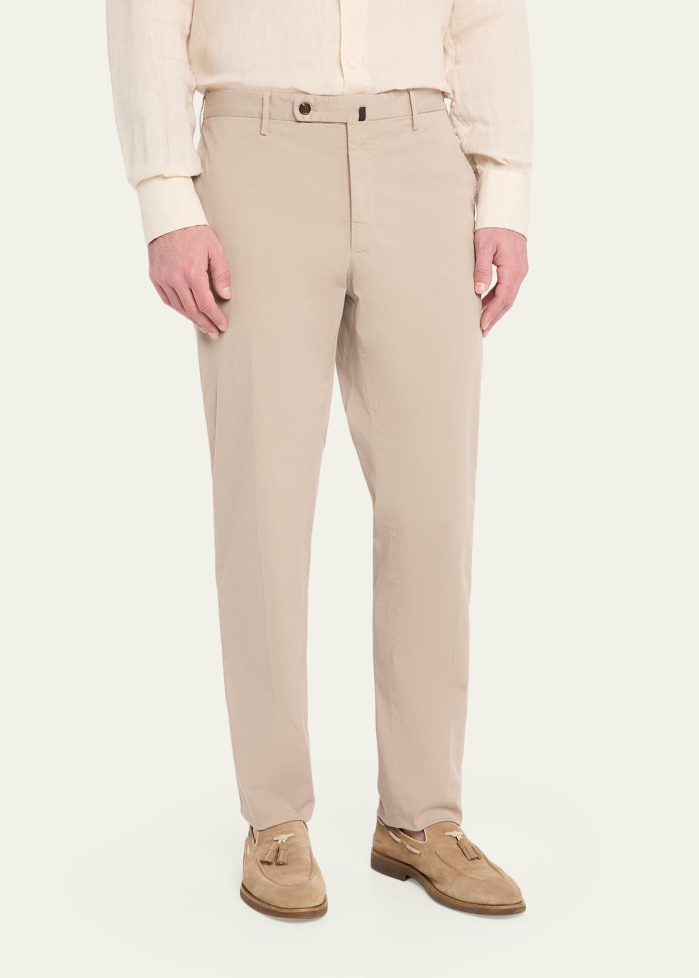Incotex Men's Pressed-Crease Cotton Trousers - Bergdorf Goodman