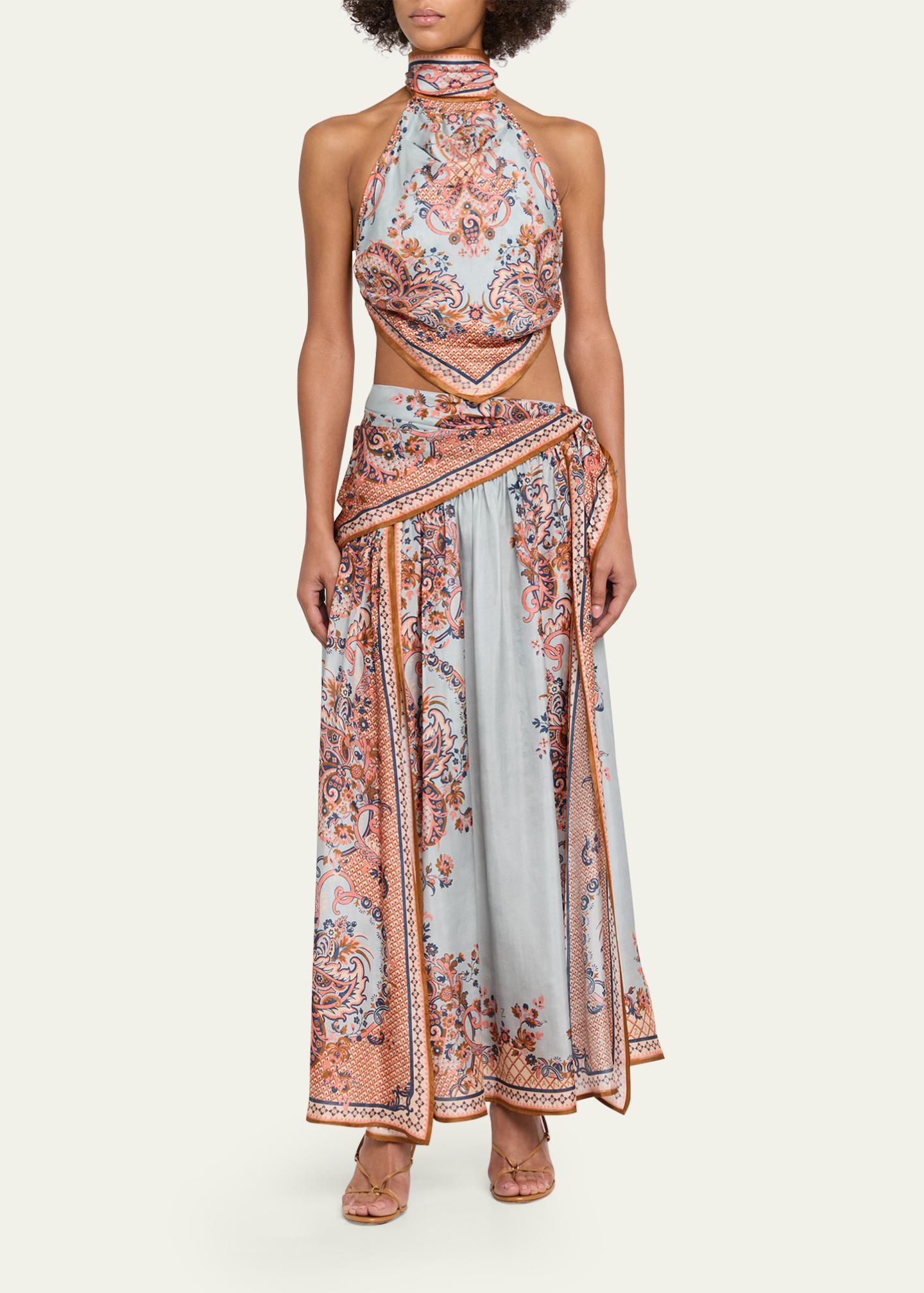 Zimmermann Aster Scarf Midi Skirt - Bergdorf Goodman