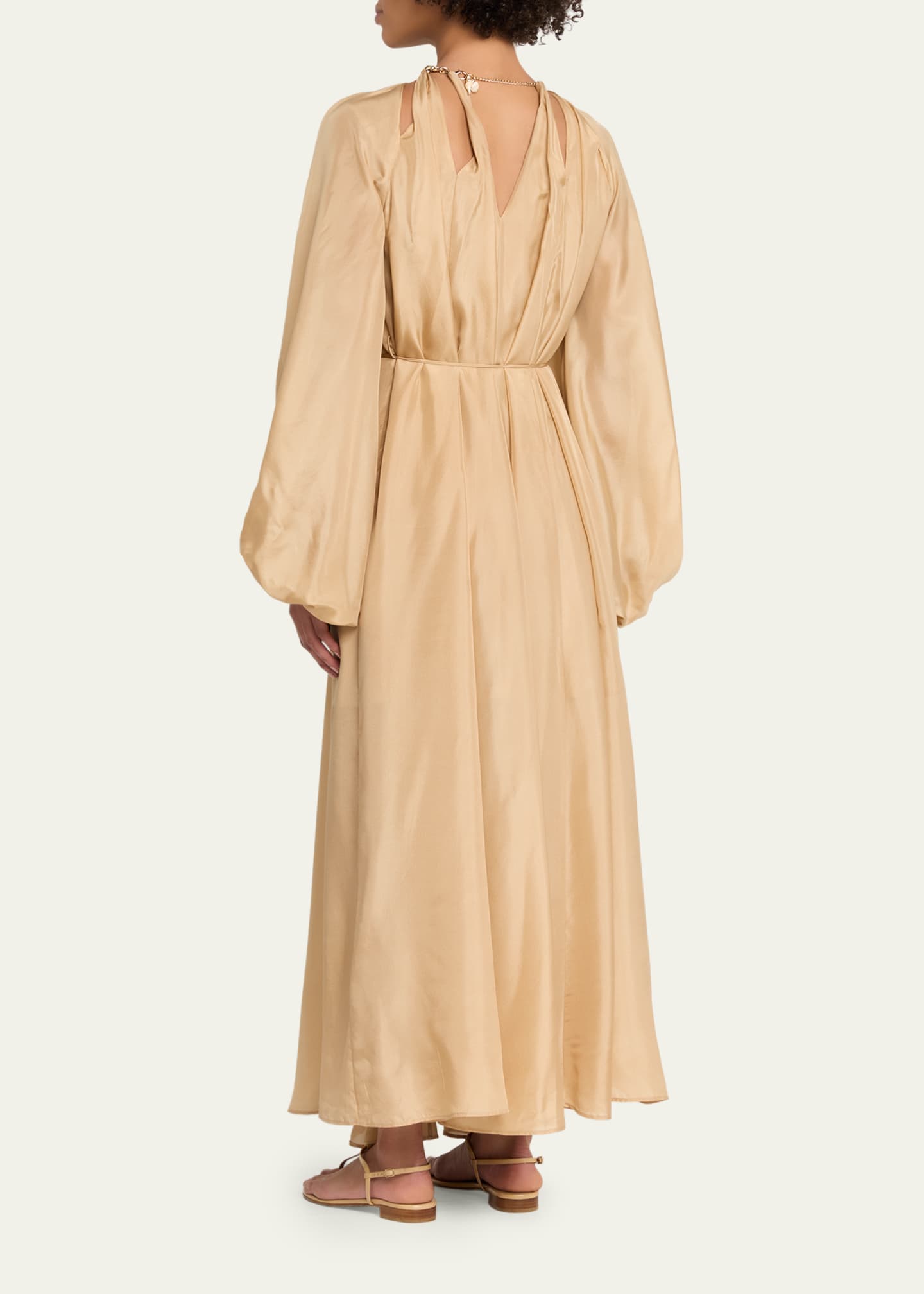zimmermann silk dresses ZIMMERMANN Silk Wrap Midi Dress | Blue