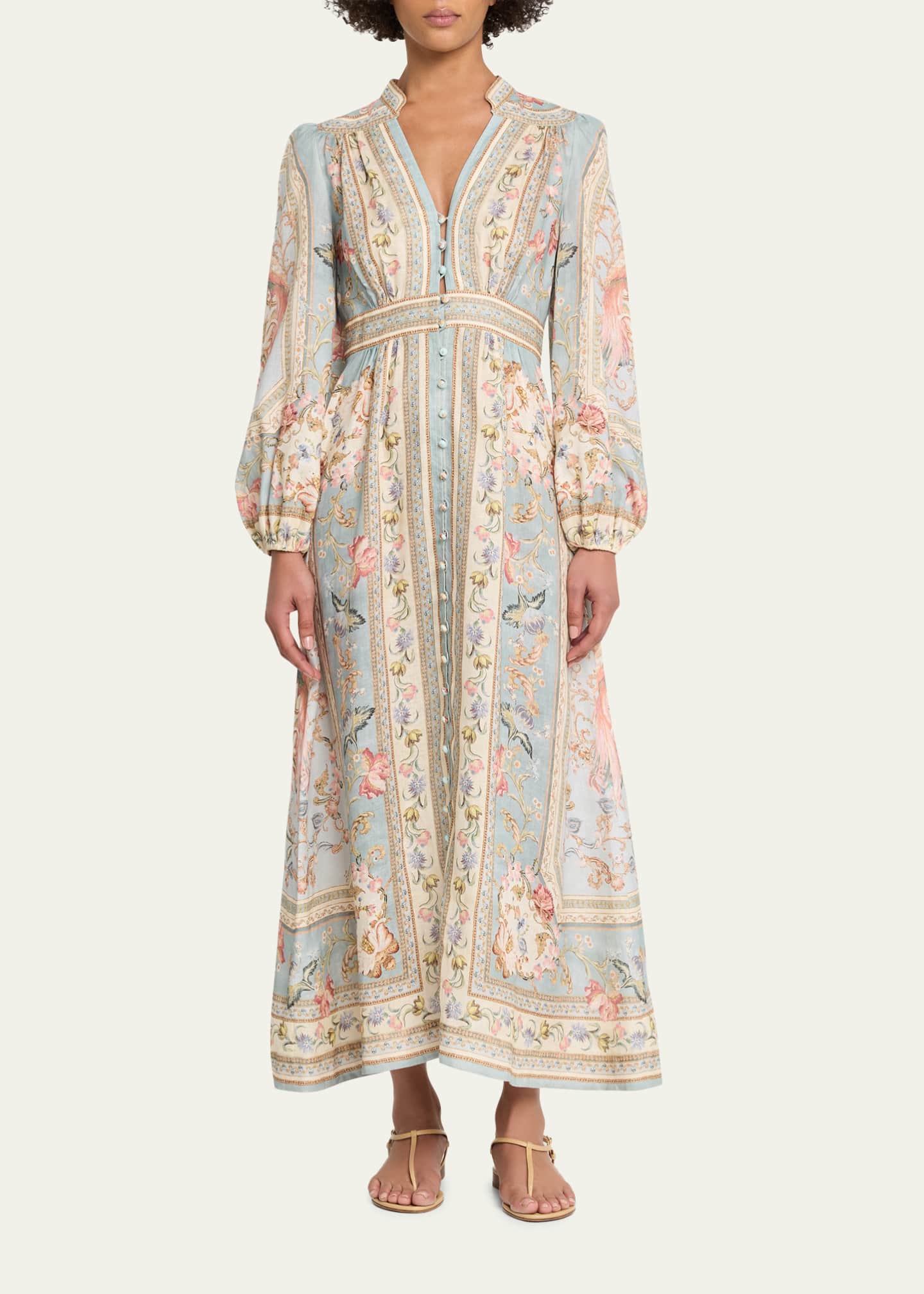 zimmermann floral print midi dress ZIMMERMANN Kaleidoscope floral-print midi dress