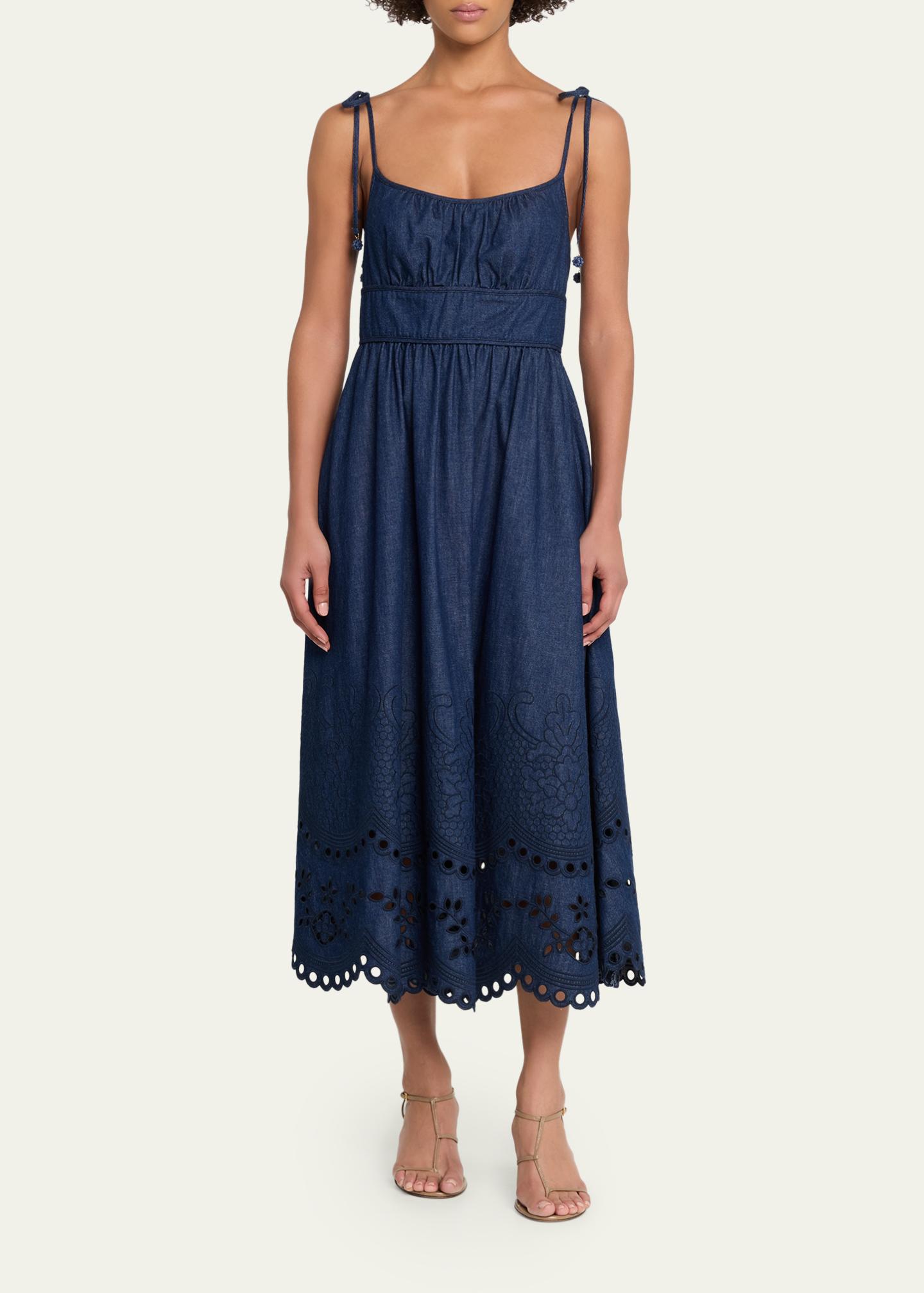 denim and lace bridesmaid dresses Denim blue bridesmaid dresses are the perfect blend of rustic charm and  refined beauty, bringing a touch of effortless elegance to the wedding  party, like a summer sky on a cloudless day