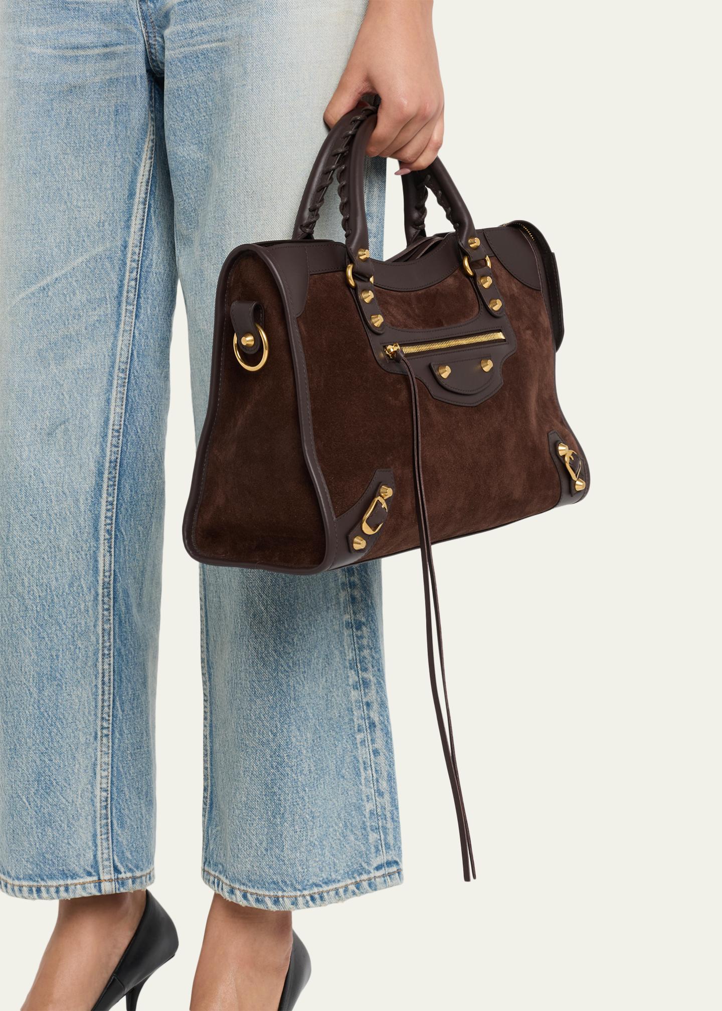 Balenciaga Le City Suede & Leather Top-Handle Bag - Bergdorf Goodman