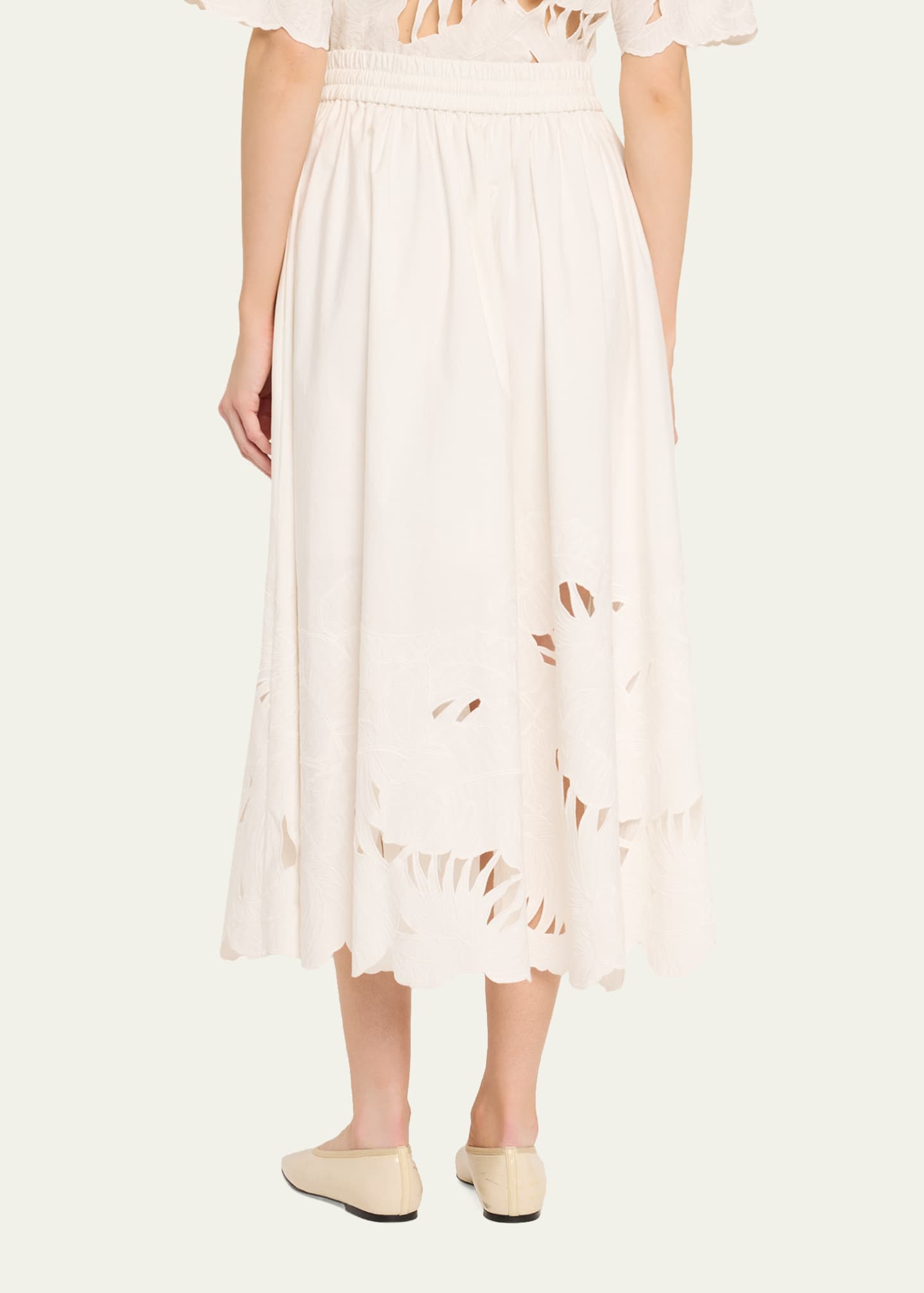 Zimmermann Mahon Embroidered Midi Skirt - Bergdorf Goodman