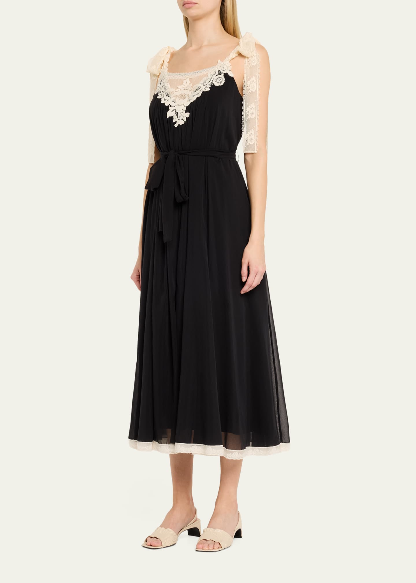 Zimmermann Roselight Lace Slip Midi Dress - Bergdorf Goodman