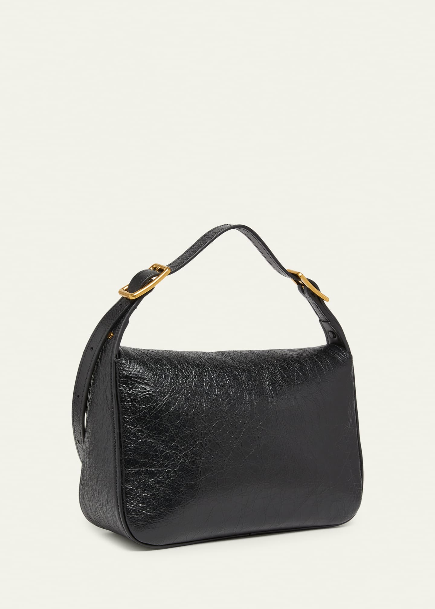 Balenciaga Clicca B-Buckle Leather Shoulder Bag - Bergdorf Goodman