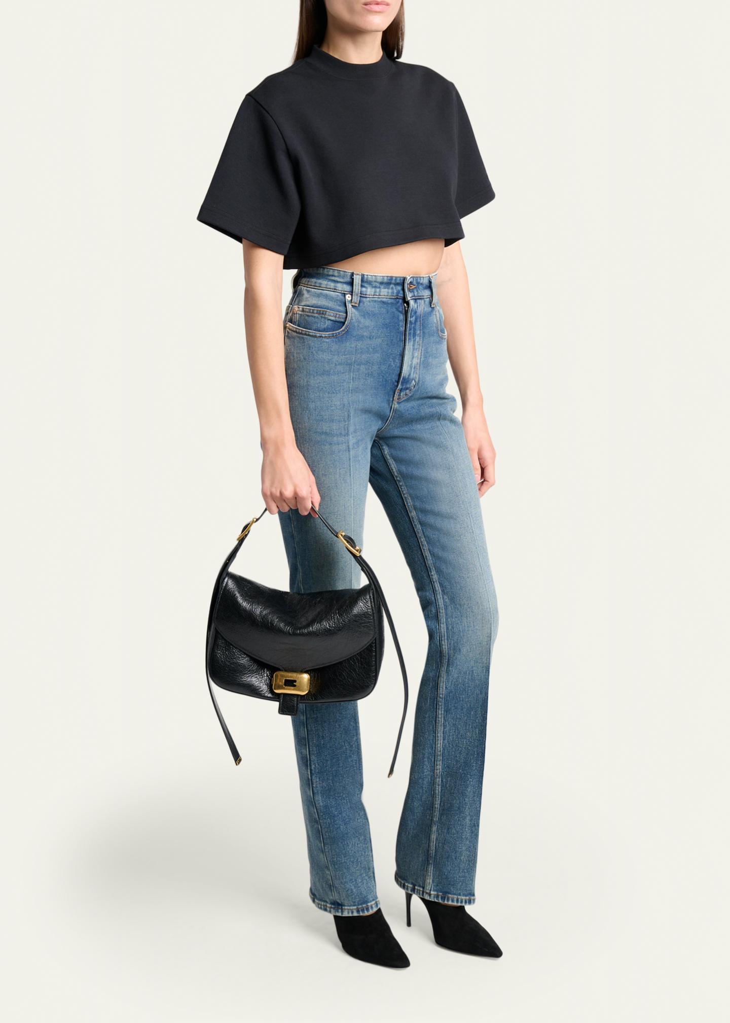 Balenciaga Clicca B-Buckle Leather Shoulder Bag - Bergdorf Goodman