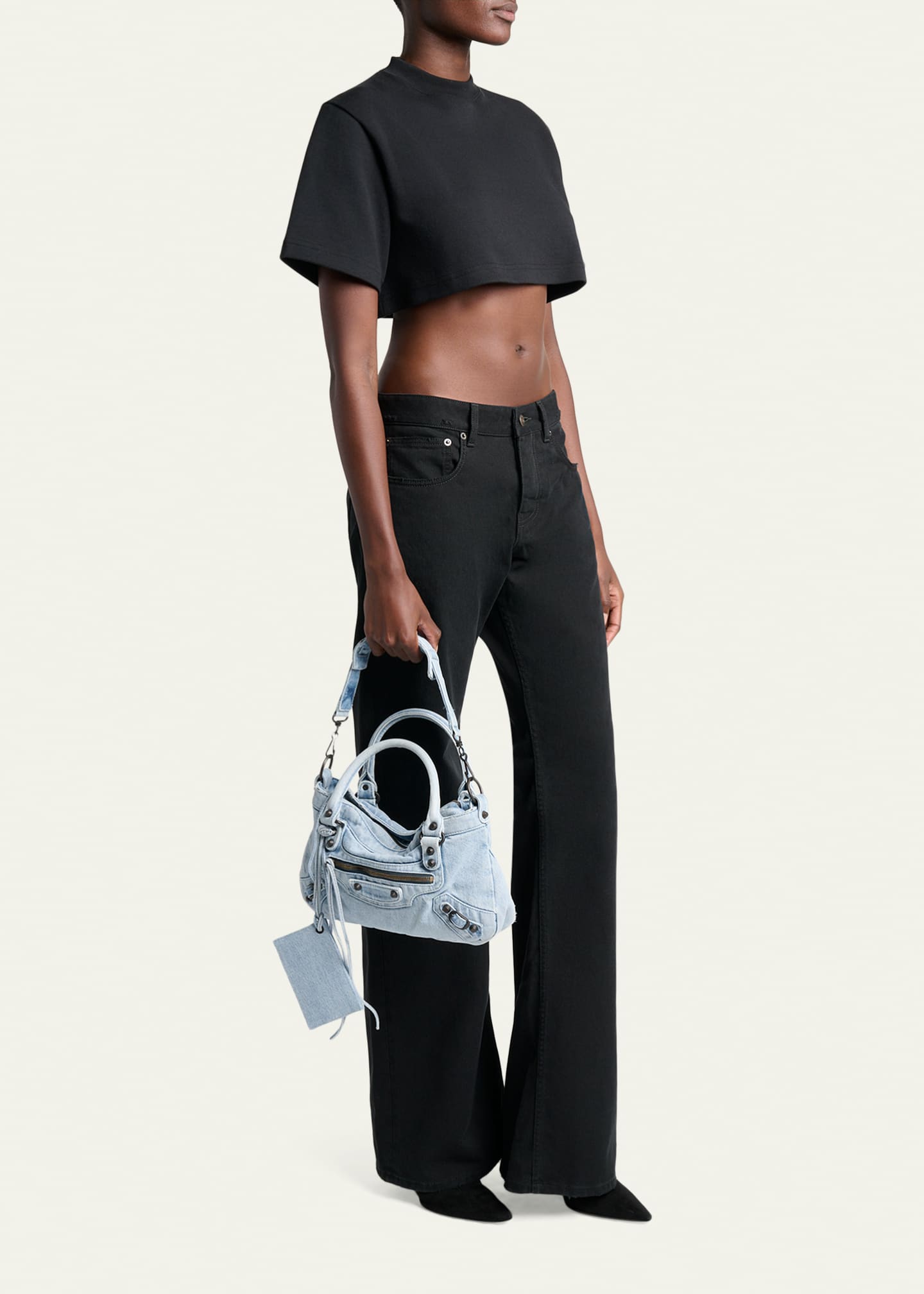 Balenciaga Le City Denim Top-Handle Bag - Bergdorf Goodman