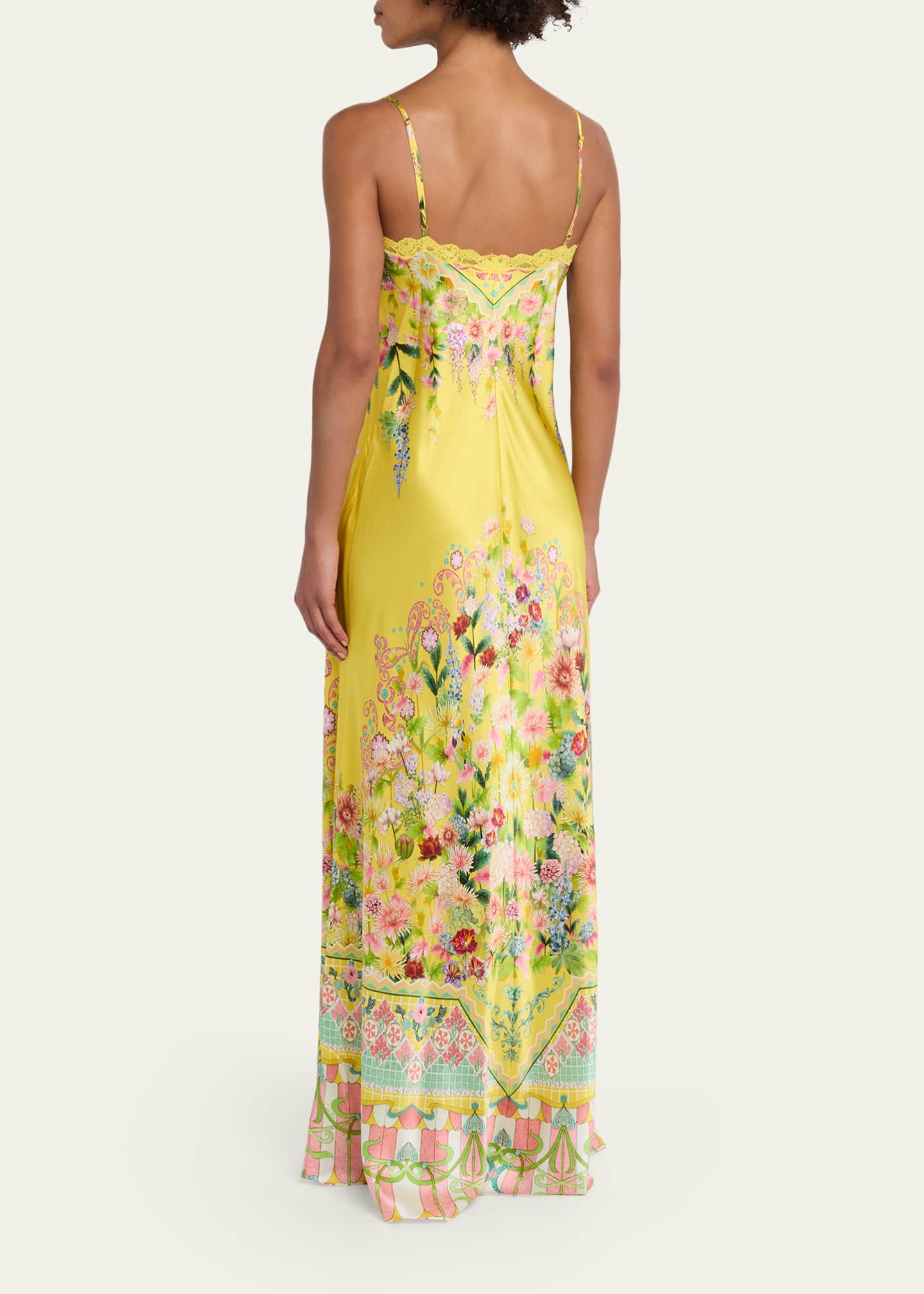Camilla Lady Limonada Bias Slip Dress with Lace Edge Detail - Bergdorf  Goodman