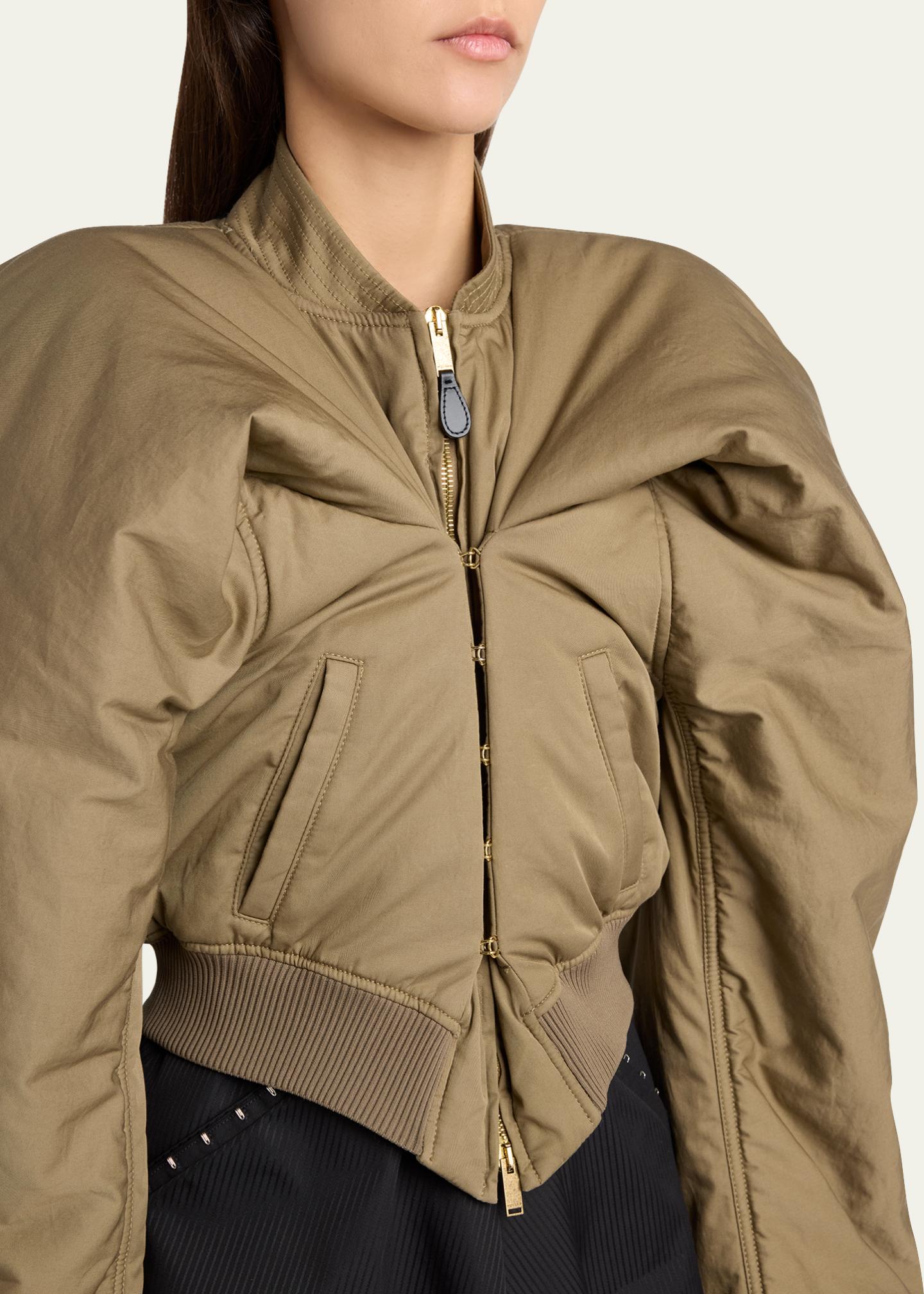 McQueen Cropped Bomber Jacket - Bergdorf Goodman