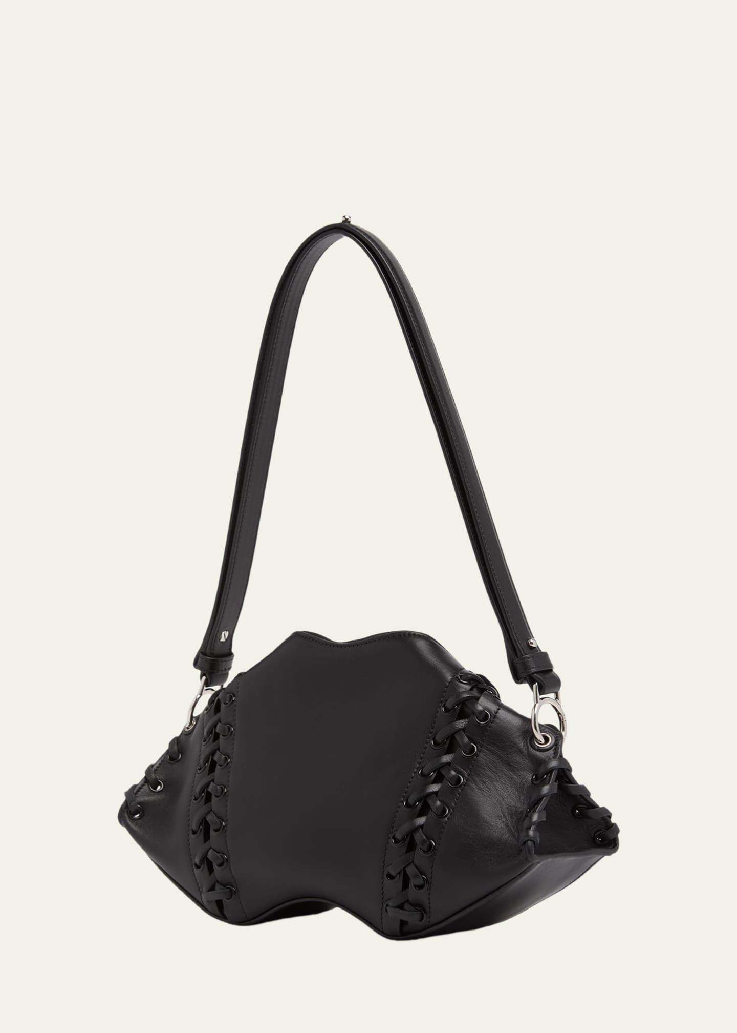 McQueen Lace-Up Corset Leather Shoulder Bag - Bergdorf Goodman