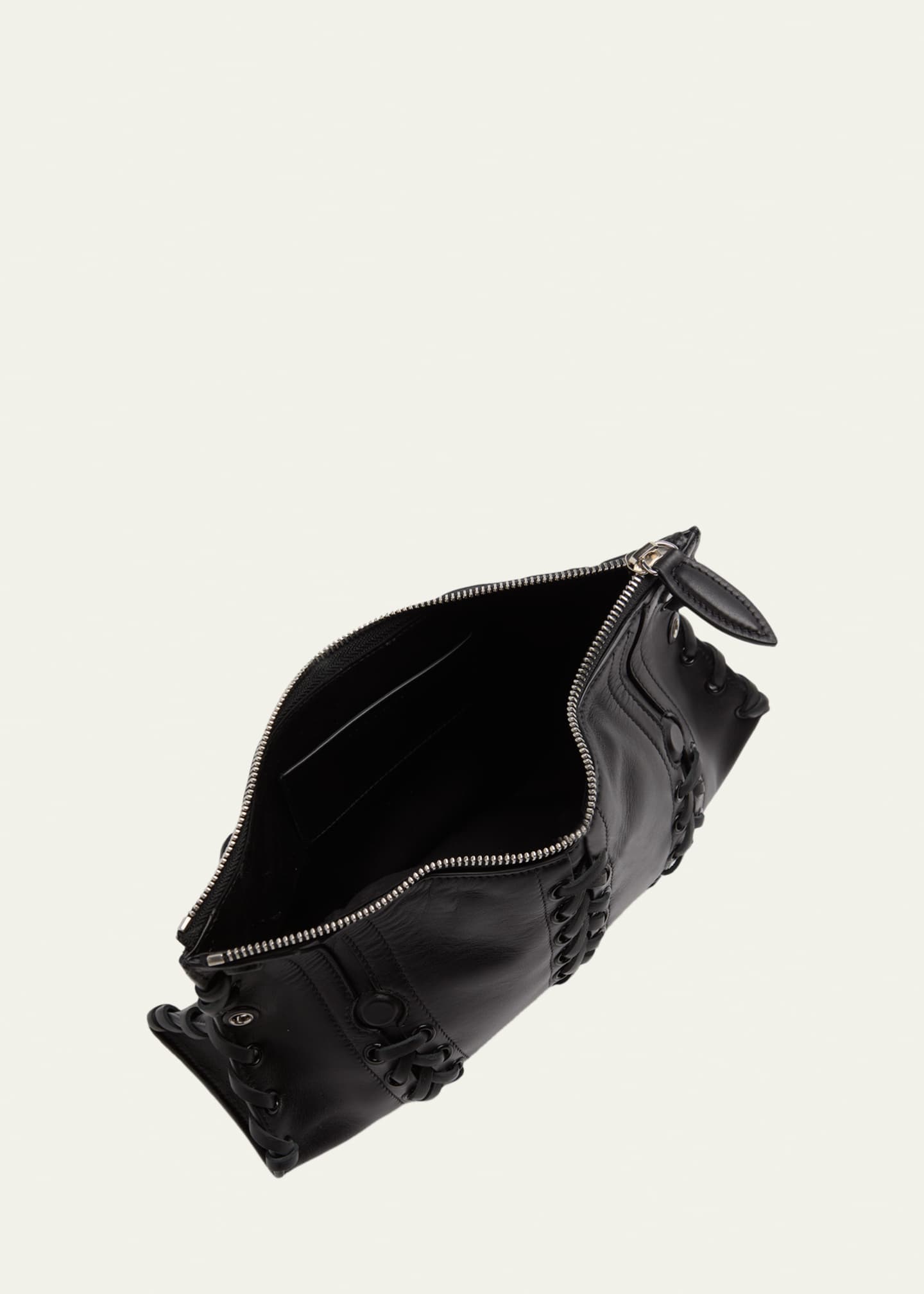 McQueen Lace-Up Corset Leather Shoulder Bag - Bergdorf Goodman