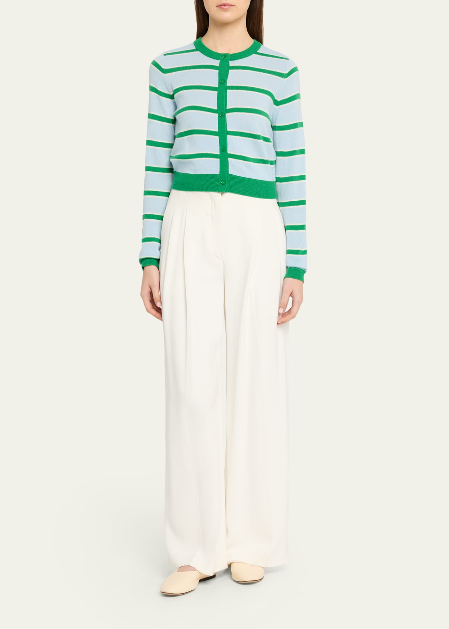 ALICE + OLIVIA Dollie Striped Cashmere Cardigan - Bergdorf Goodman