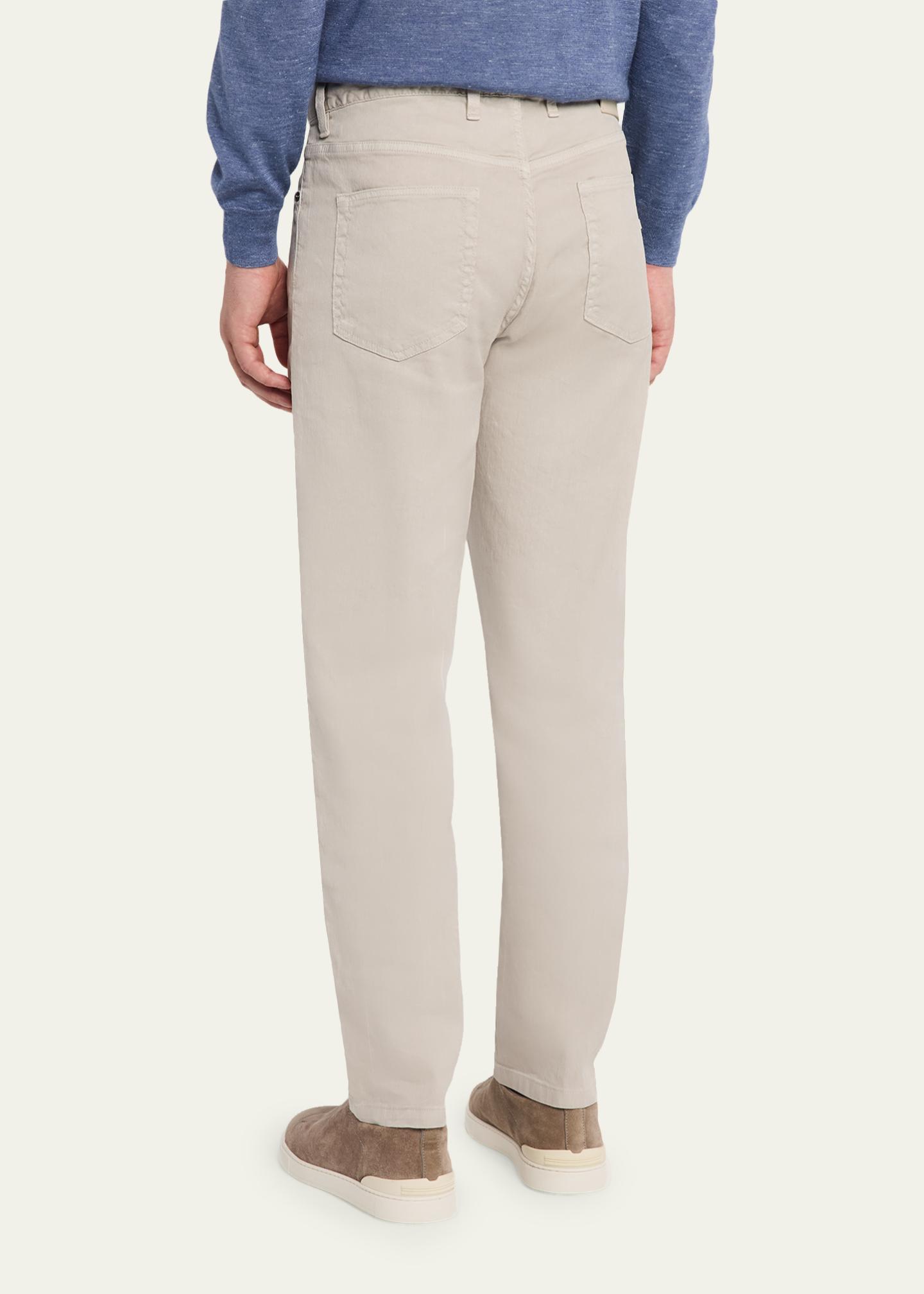 ZEGNA Men's Stretch Straight Leg Five-Pocket Pants - Bergdorf Goodman
