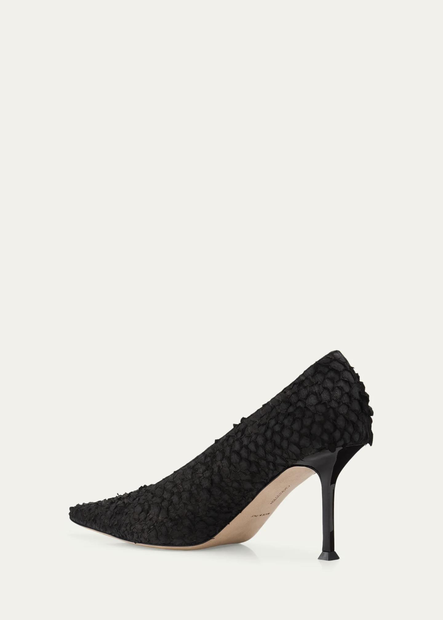 Christen 75mm Helix Python-Effect Leather Pumps - Bergdorf Goodman