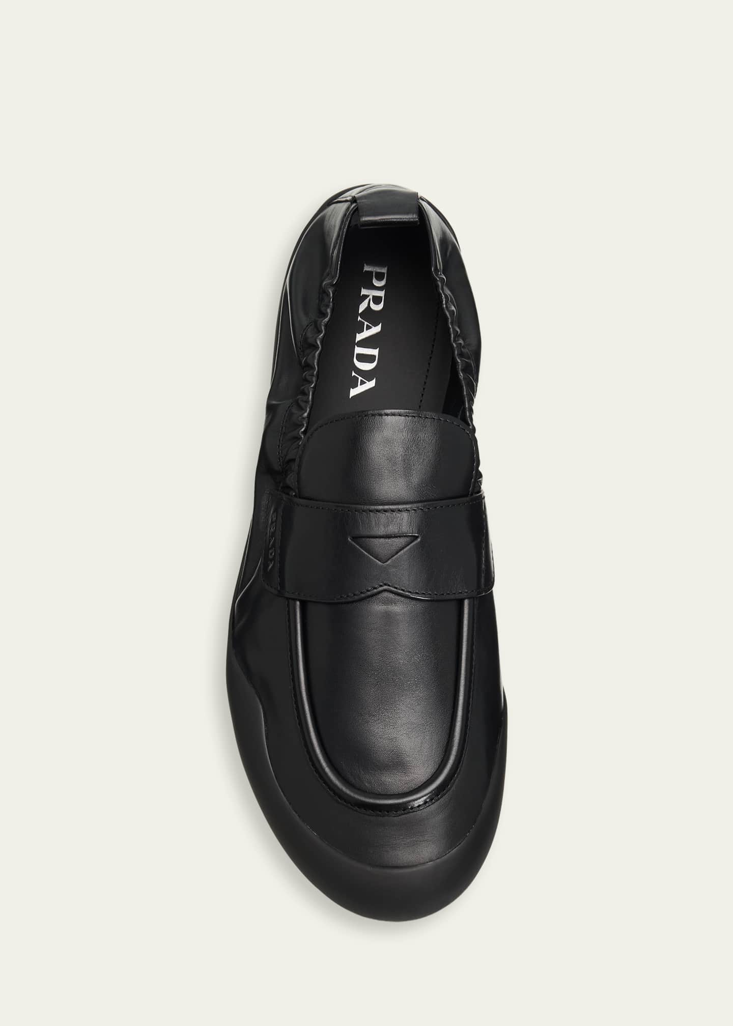 PRADA 低いヒールシューズ　37.5 Prada Men's Speedrock Leather Rubber-Sole Penny Loafers - Bergdorf