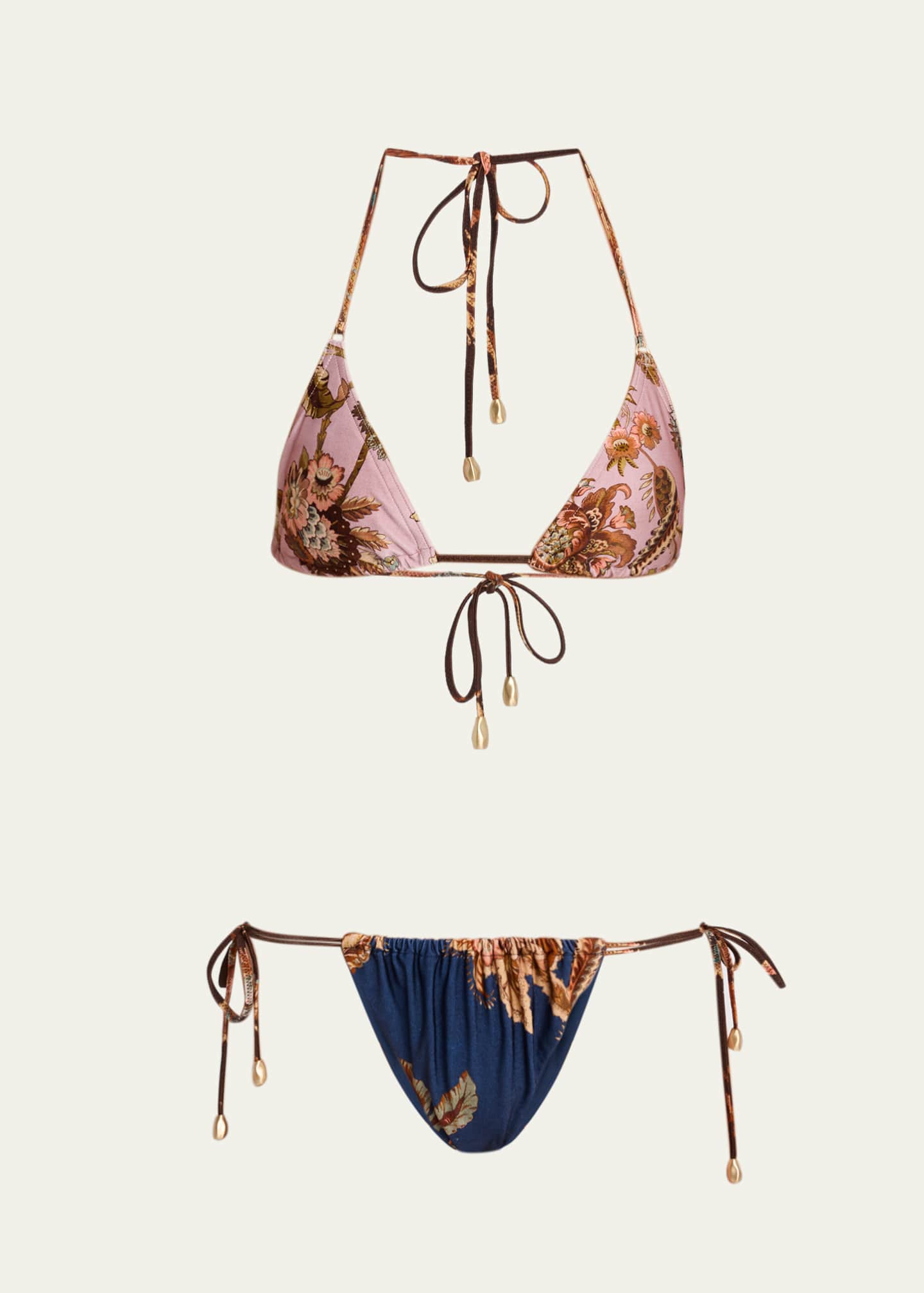Zimmermann Aster Spliced Triangle Two-Piece Swimsuit - Bergdorf