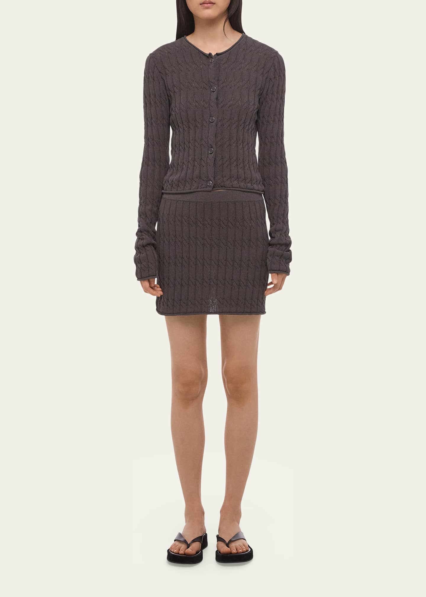 Helmut Lang Cable-Knit Cardigan - Bergdorf Goodman