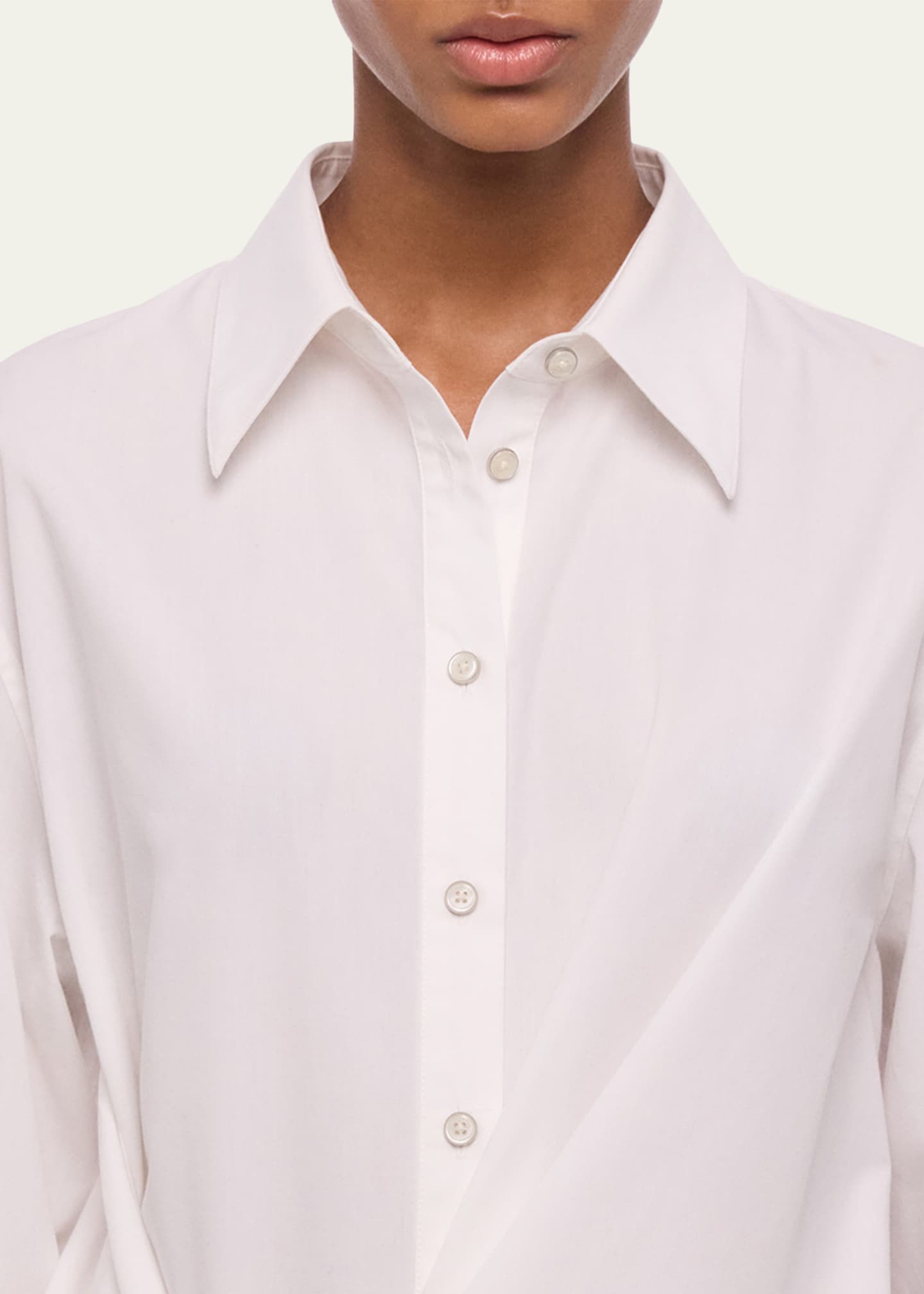 helmut lang white shirt dress Helmut Lang Women's Bustier Shirt Dress - White