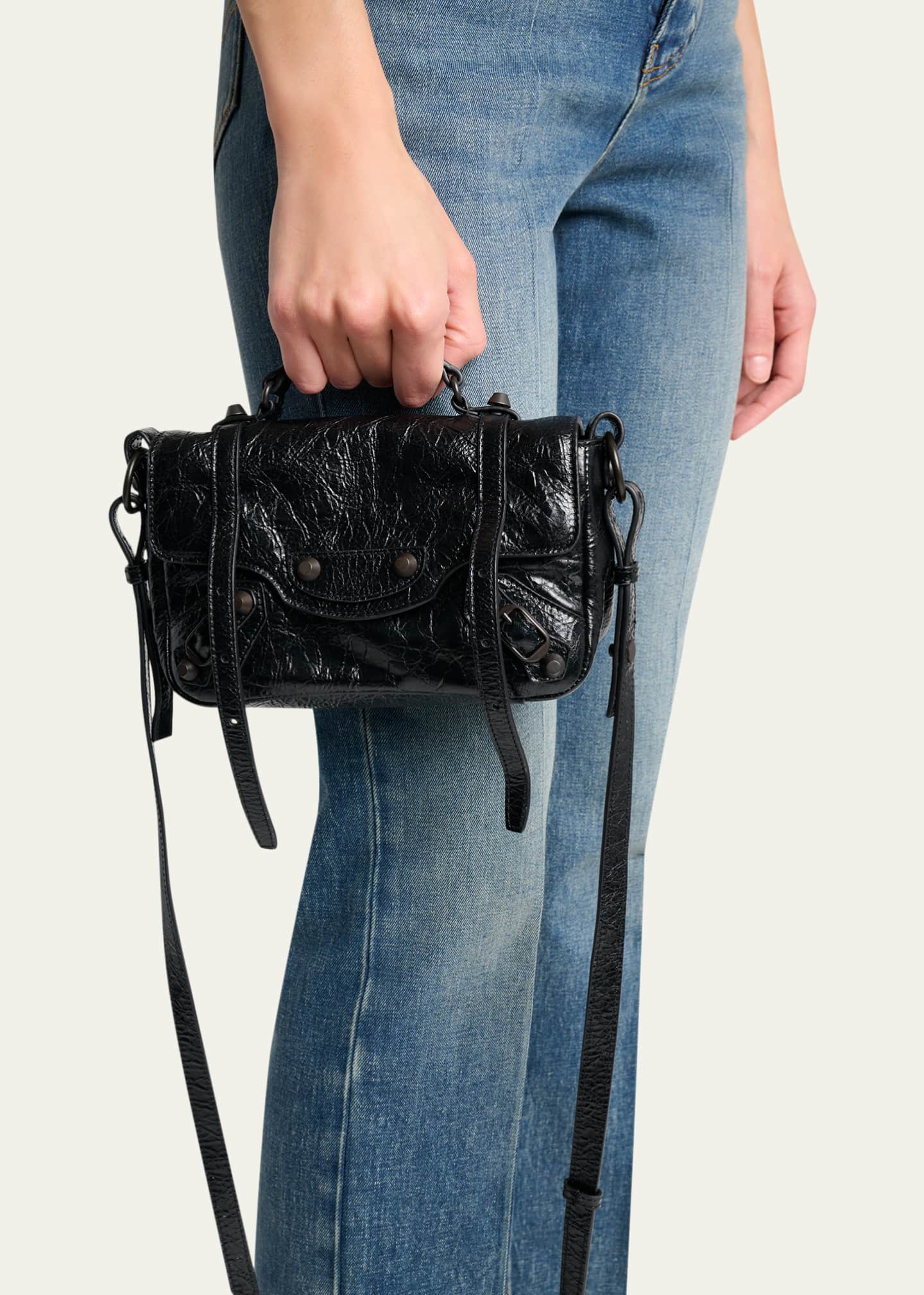 Balenciaga Le City Leather Crossbody Bag - Bergdorf Goodman
