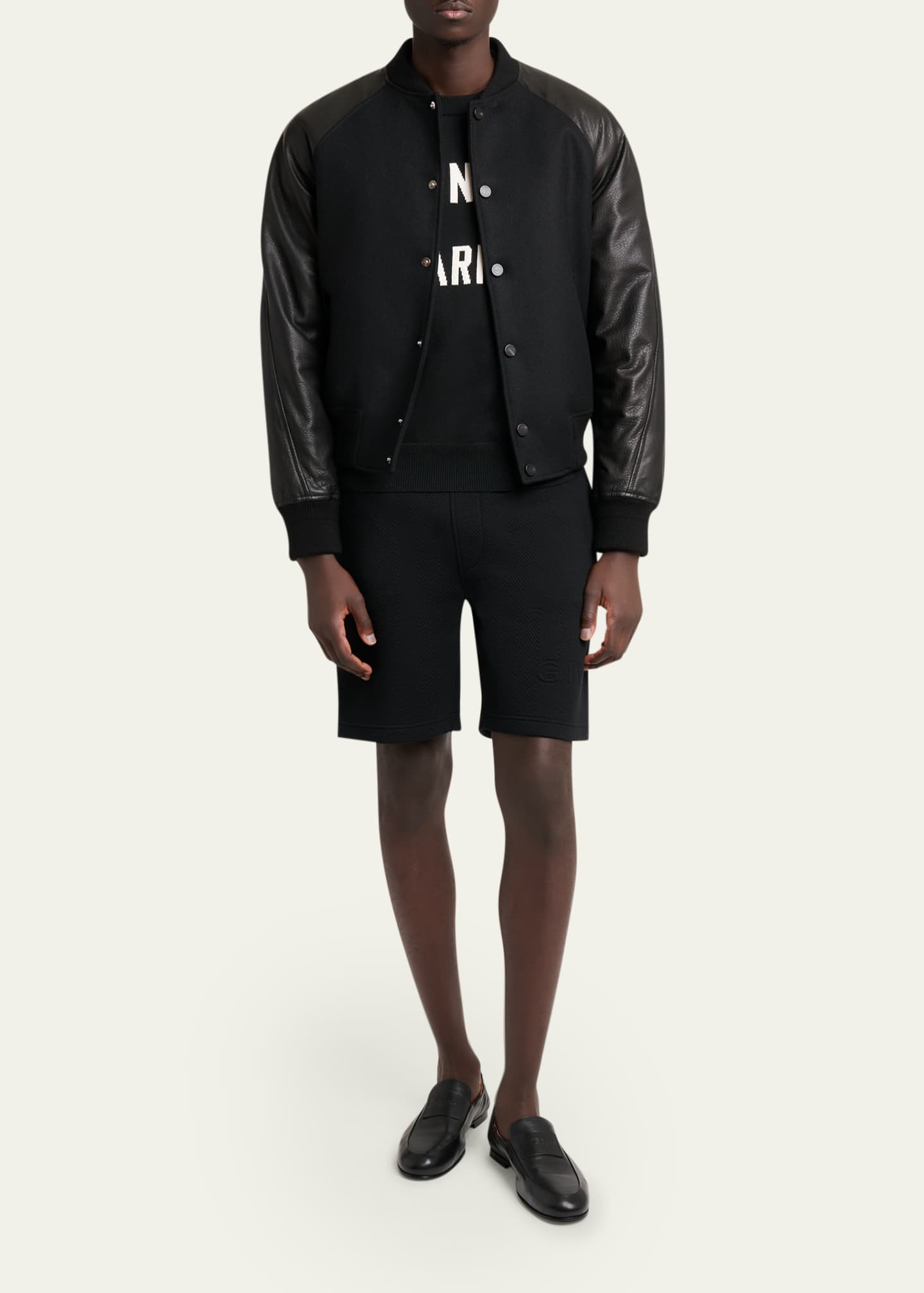 Givenchy Men's Leather Elasticized Loafers - Bergdorf Goodman