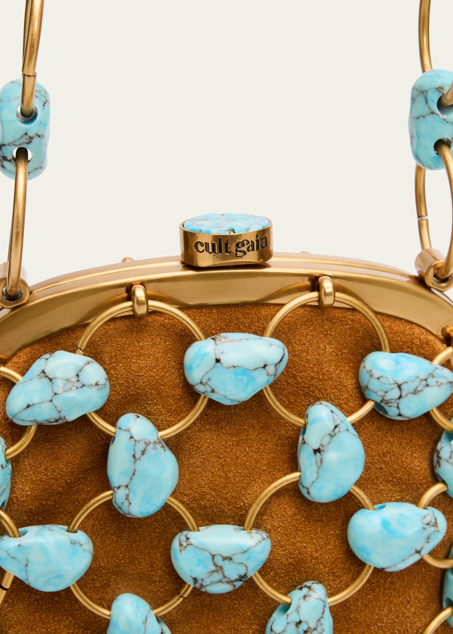 Cult Gaia Brielle Caged Suede Top-Handle Bag - Bergdorf Goodman