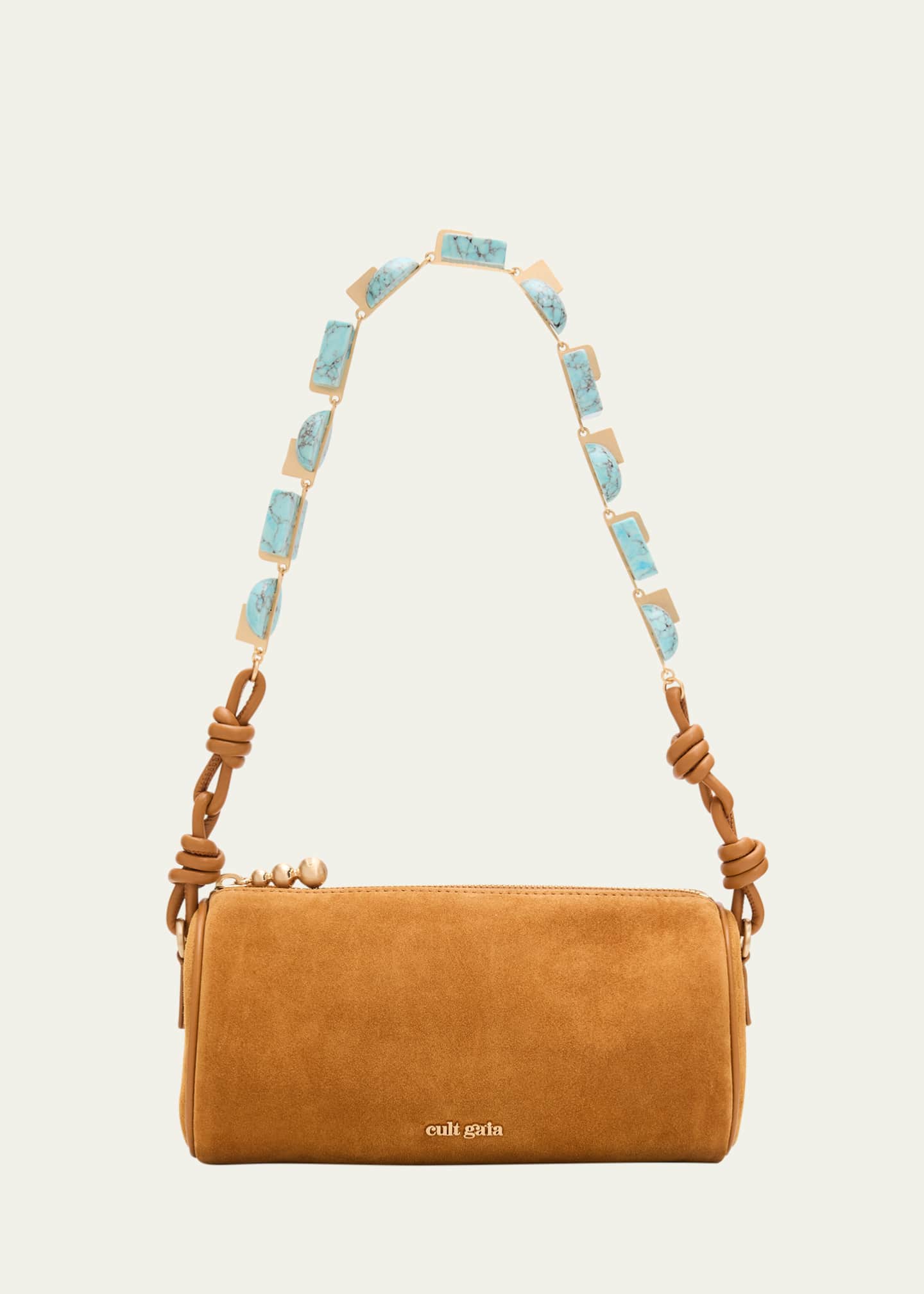 Cult Gaia Zozina Faux Turquoise & Suede Shoulder Bag - Bergdorf