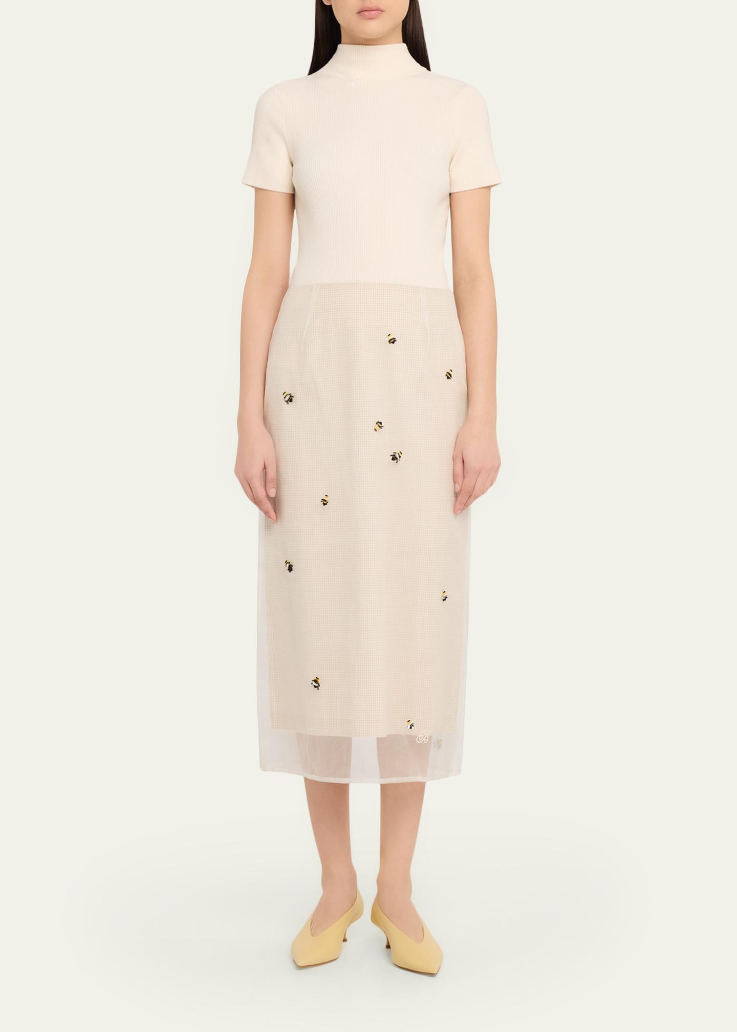 BERNADETTE Roxane Lady Bug Layered Midi Skirt - Bergdorf Goodman
