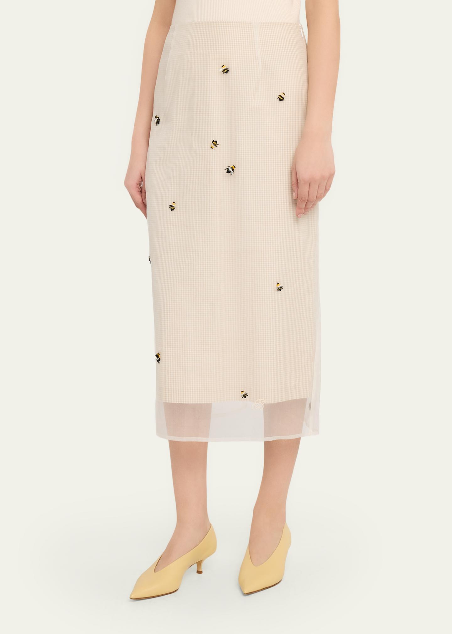 BERNADETTE Roxane Lady Bug Layered Midi Skirt - Bergdorf Goodman